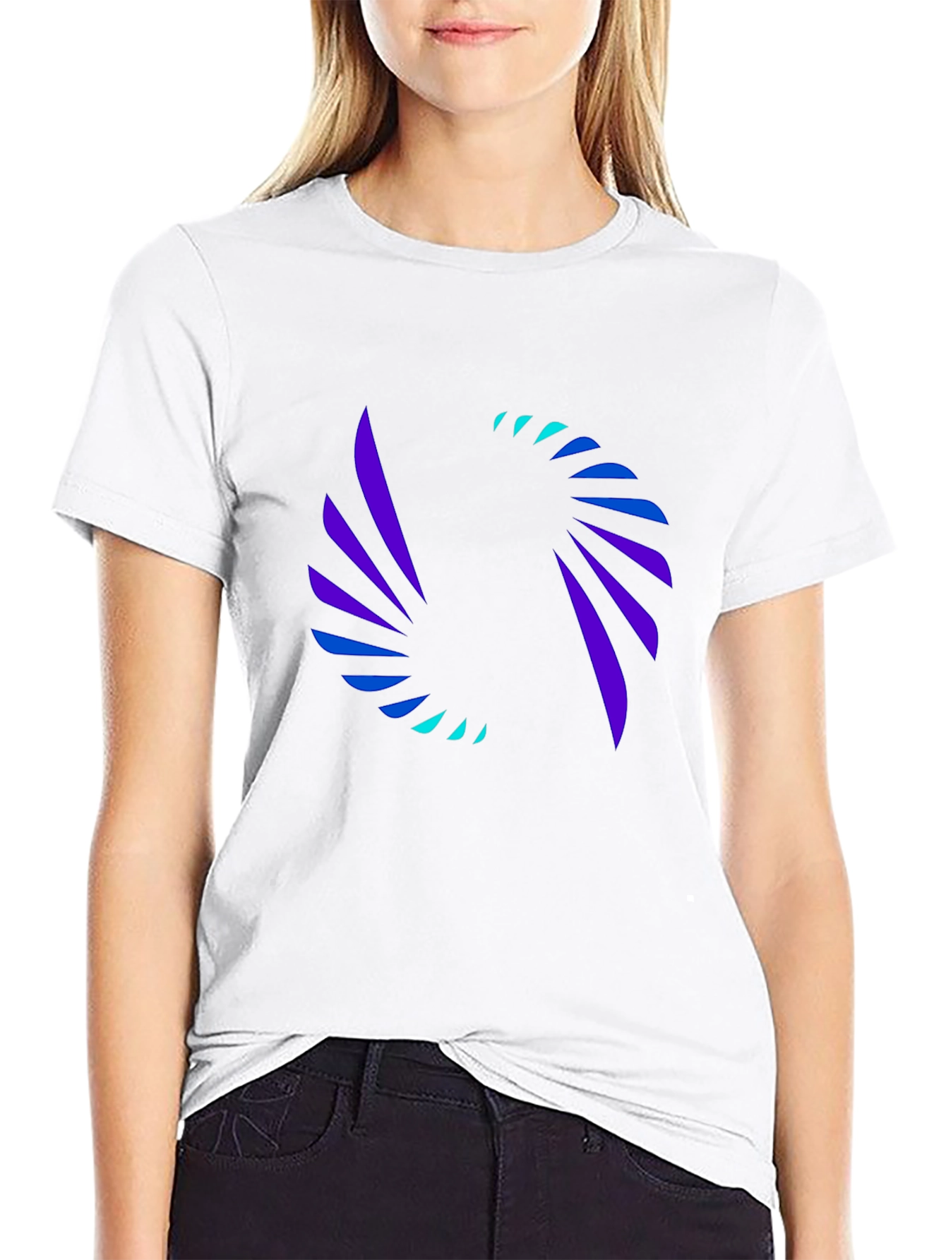 Abstract Swirl Graphic Tee - Modern Black T-Shirt