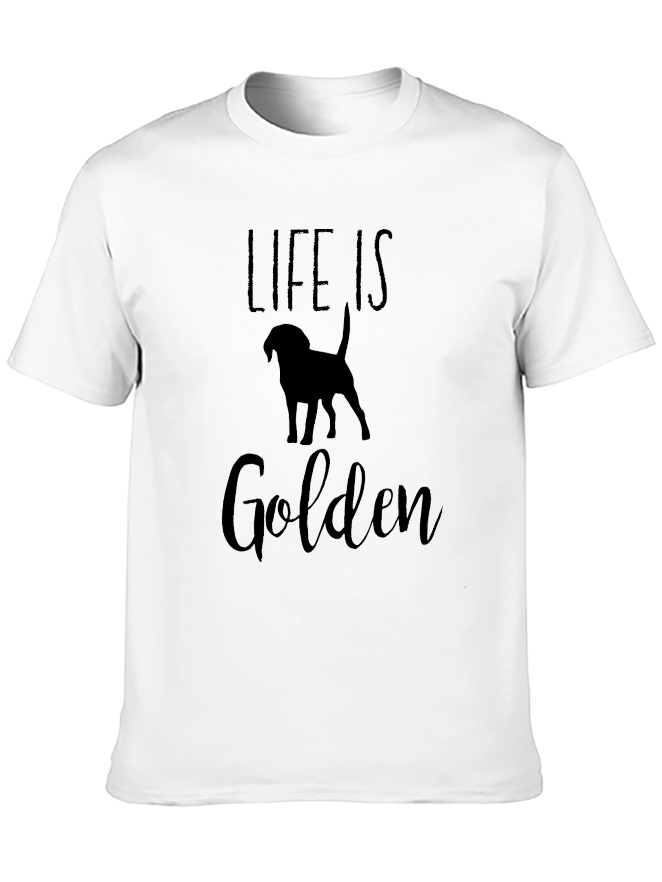 Life Is Golden Dog Silhouette T-Shirt