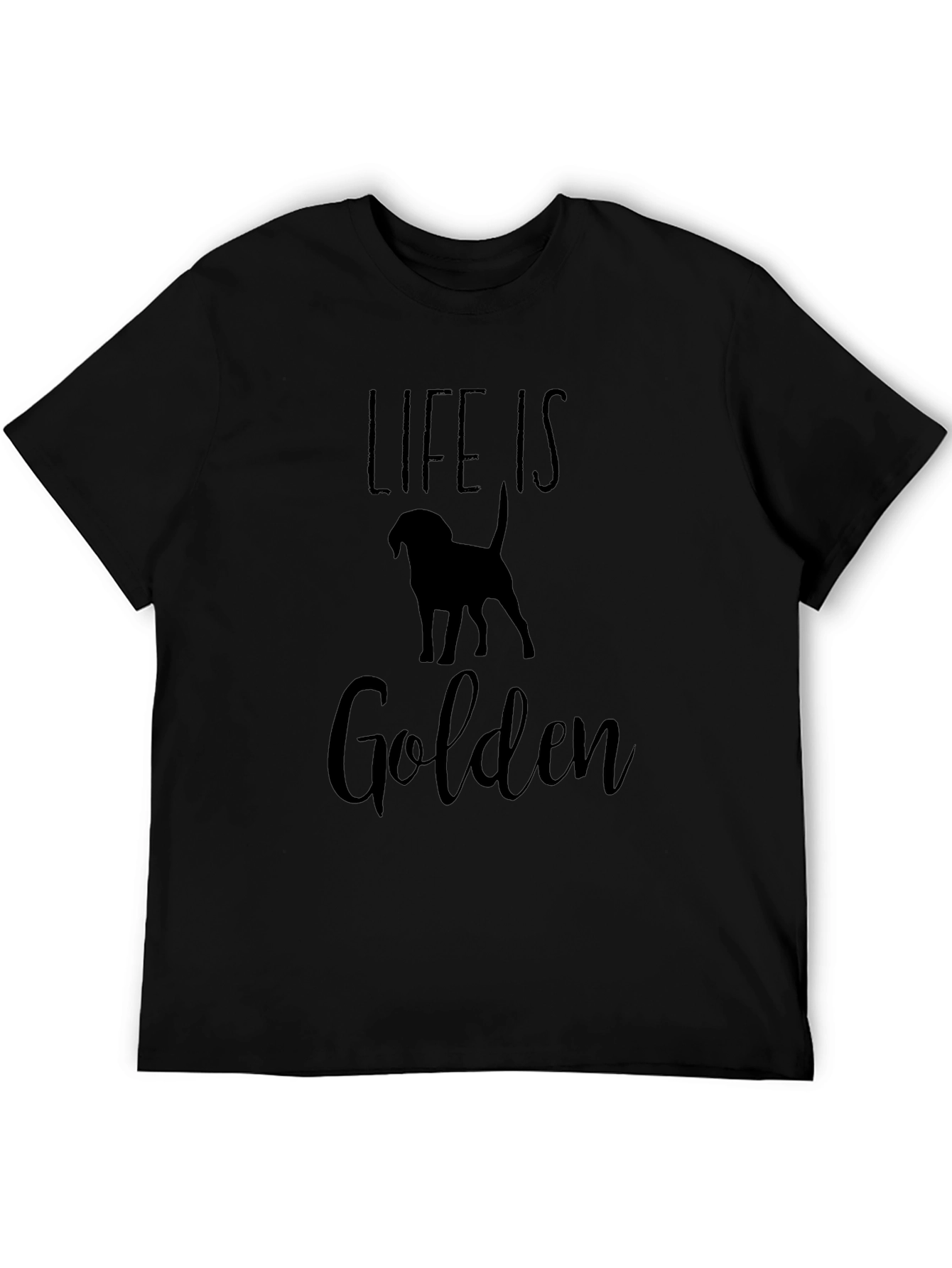 Life Is Golden Dog Silhouette T-Shirt