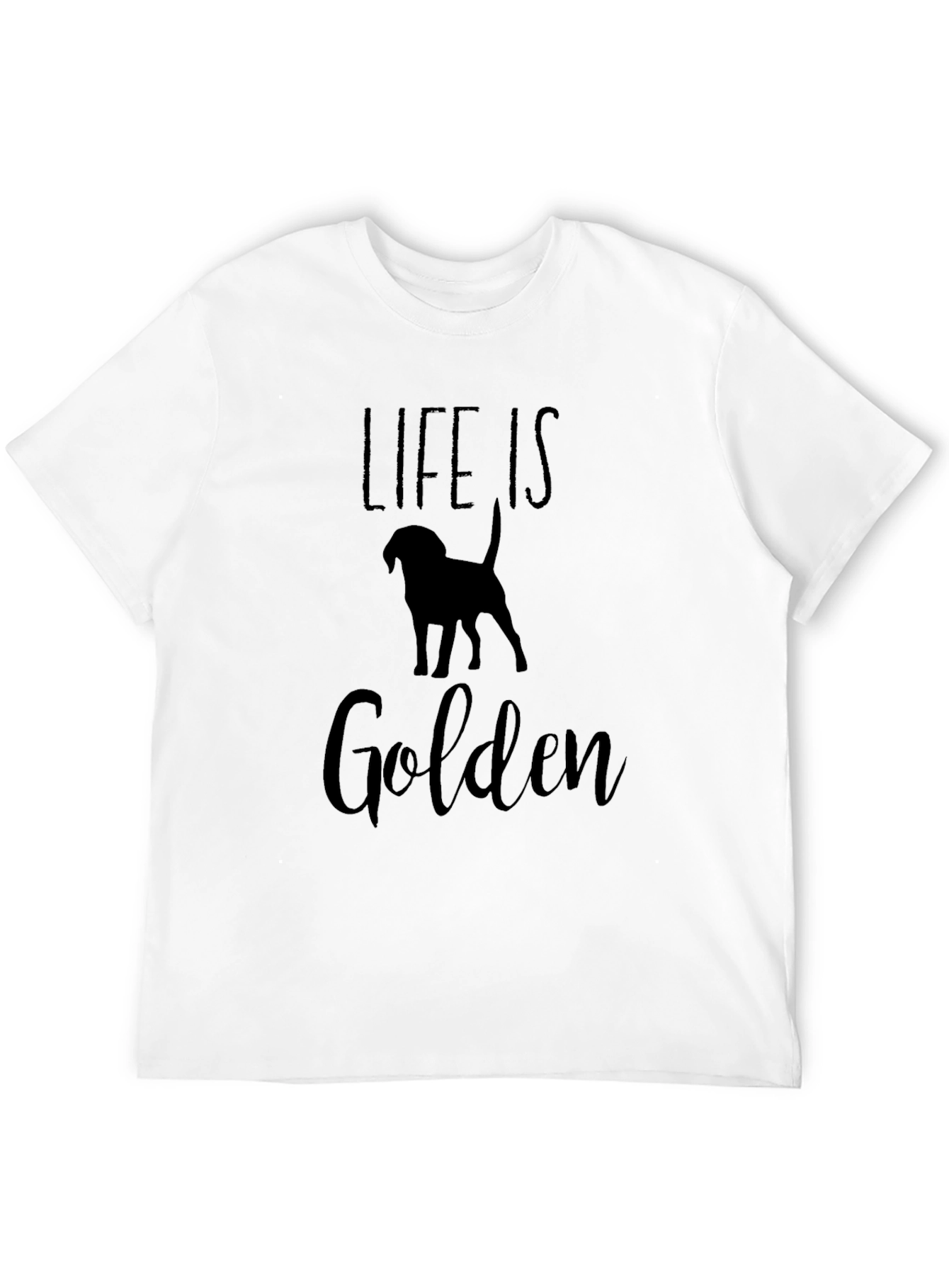 Life Is Golden Dog Silhouette T-Shirt