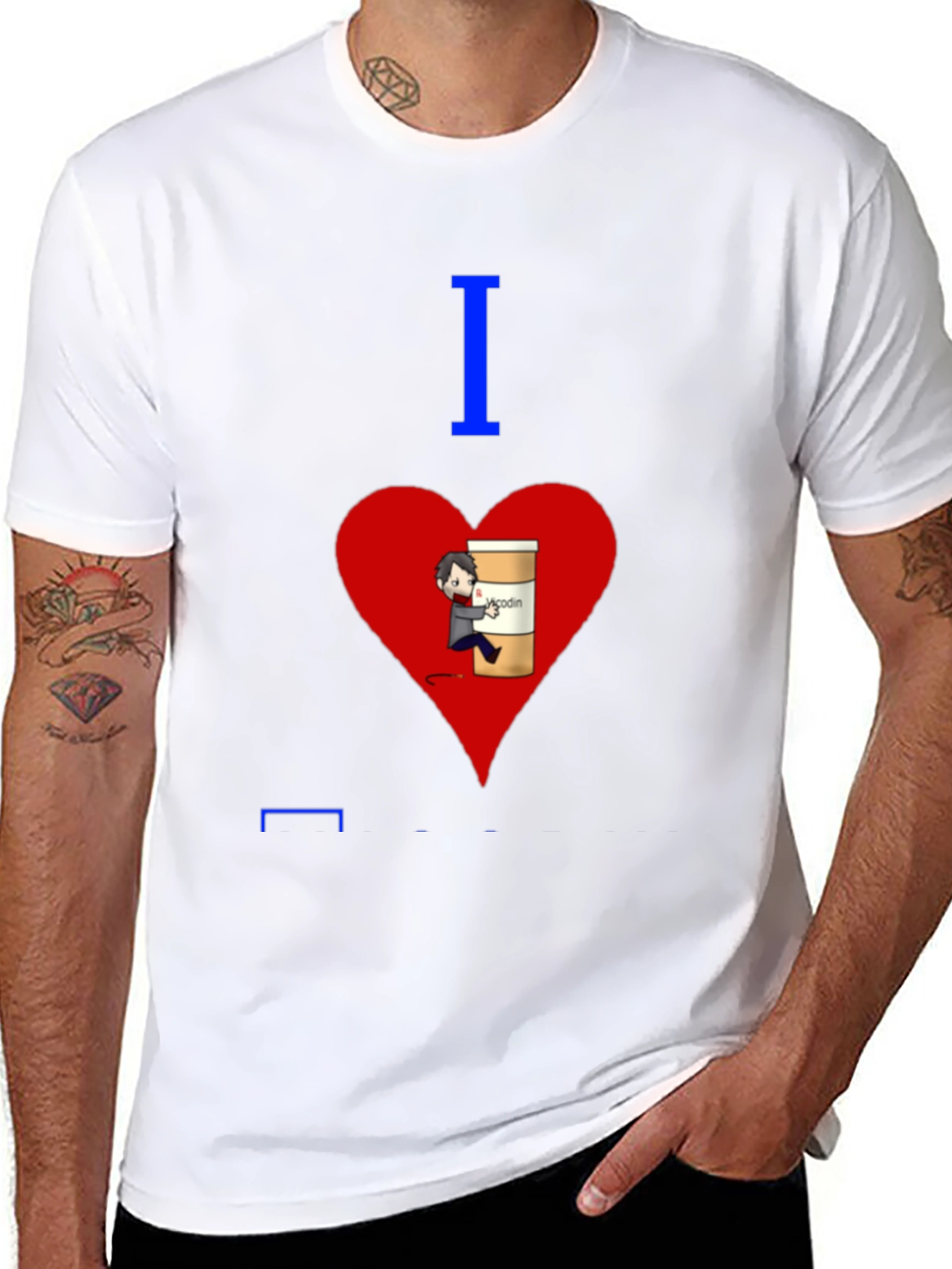 I Heart Vicodin Funny Graphic T-Shirt