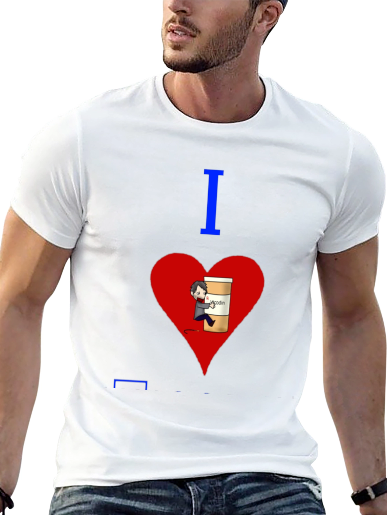 I Heart Vicodin Funny Graphic T-Shirt
