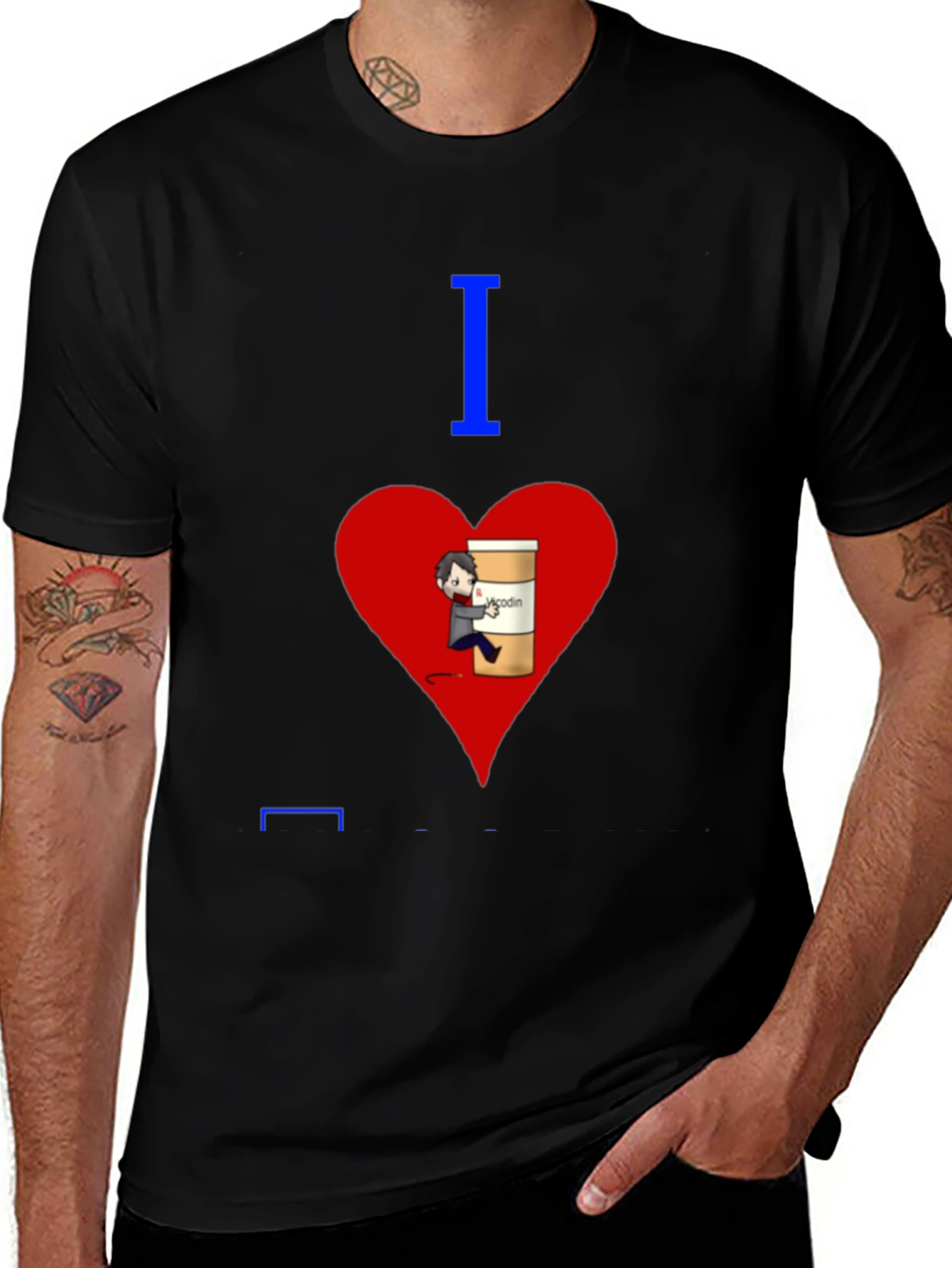 I Heart Vicodin Funny Graphic T-Shirt