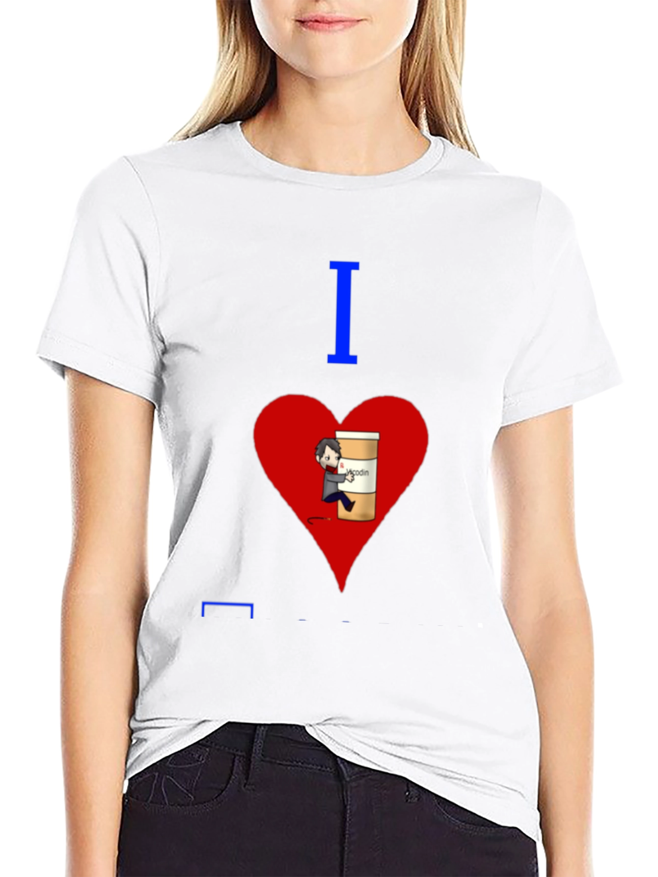 I Heart Vicodin Funny Graphic T-Shirt