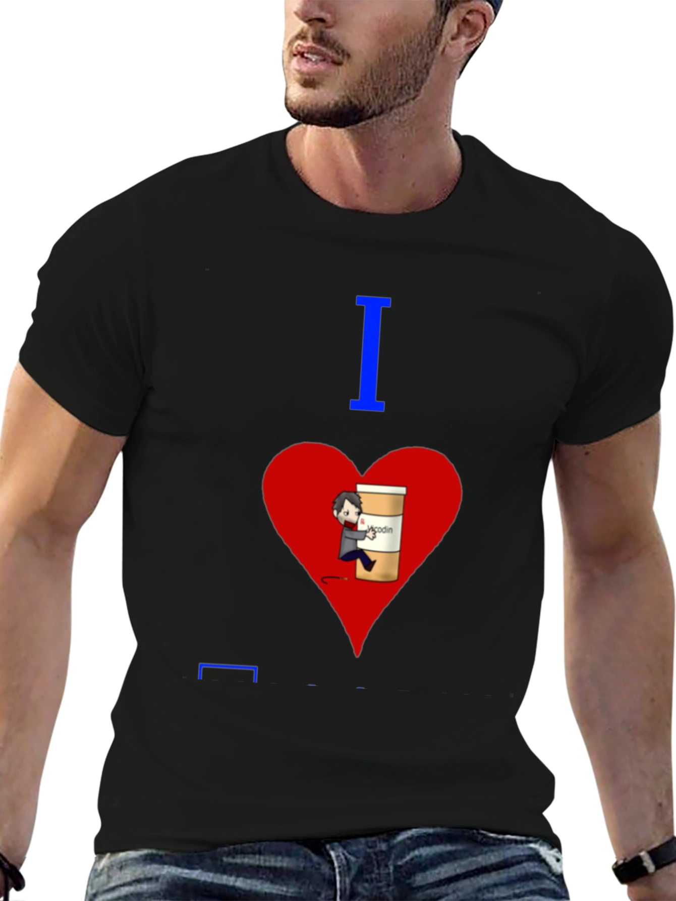 I Heart Vicodin Funny Graphic T-Shirt