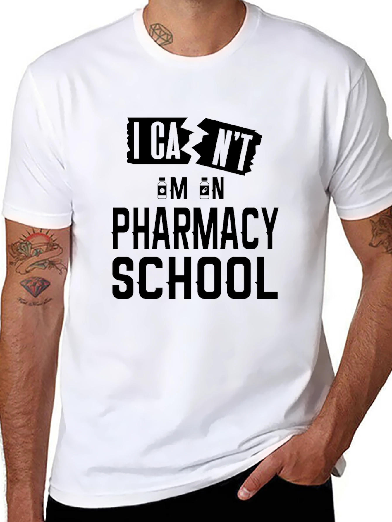 I Cant Im in Pharmacy School T-Shirt