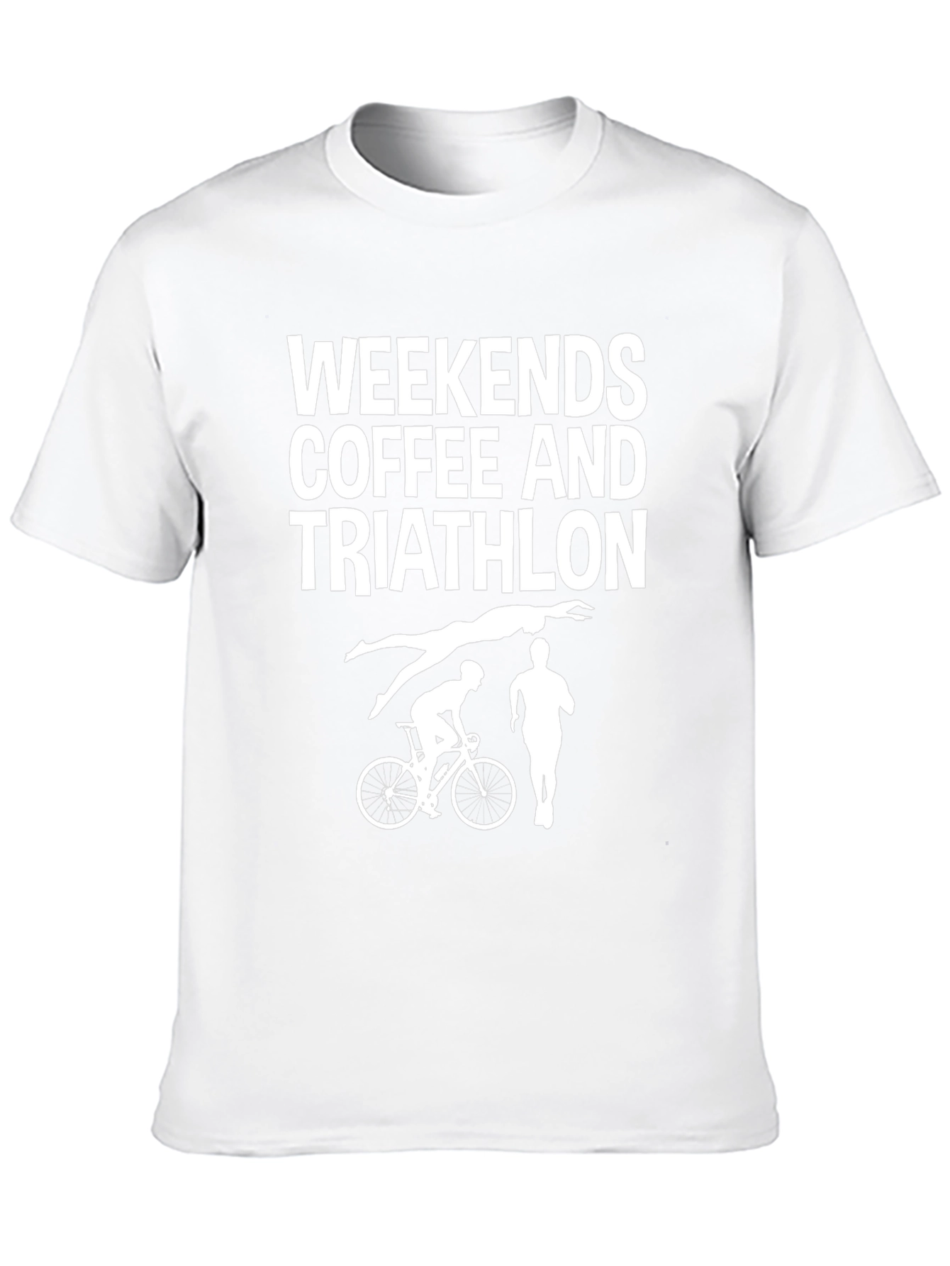 Weekends Coffee and Triathlon Black T-Shirt