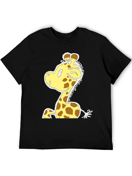 Cartoon Giraffe T-Shirt - Fun Graphic Tee