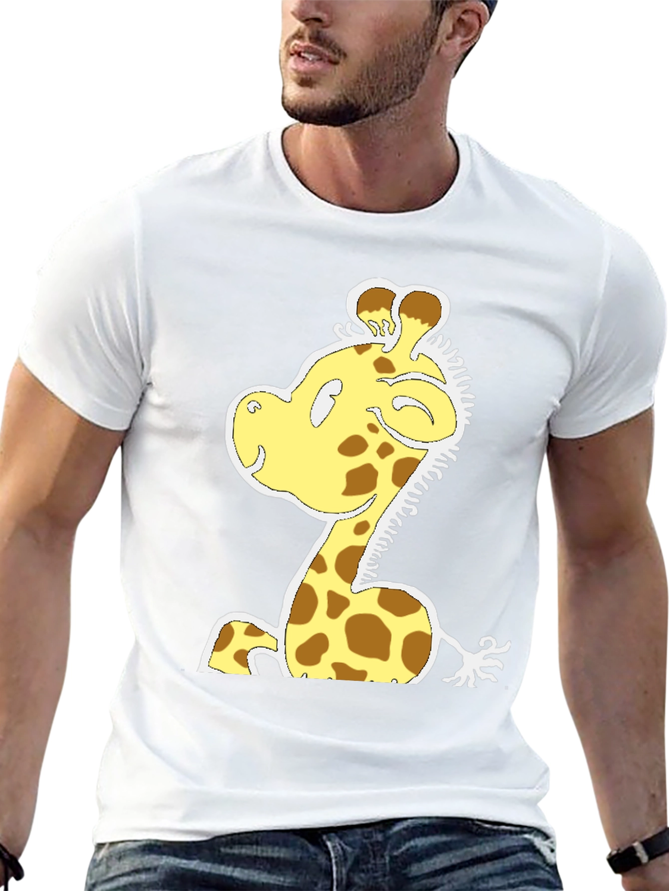 Cartoon Giraffe T-Shirt - Fun Graphic Tee