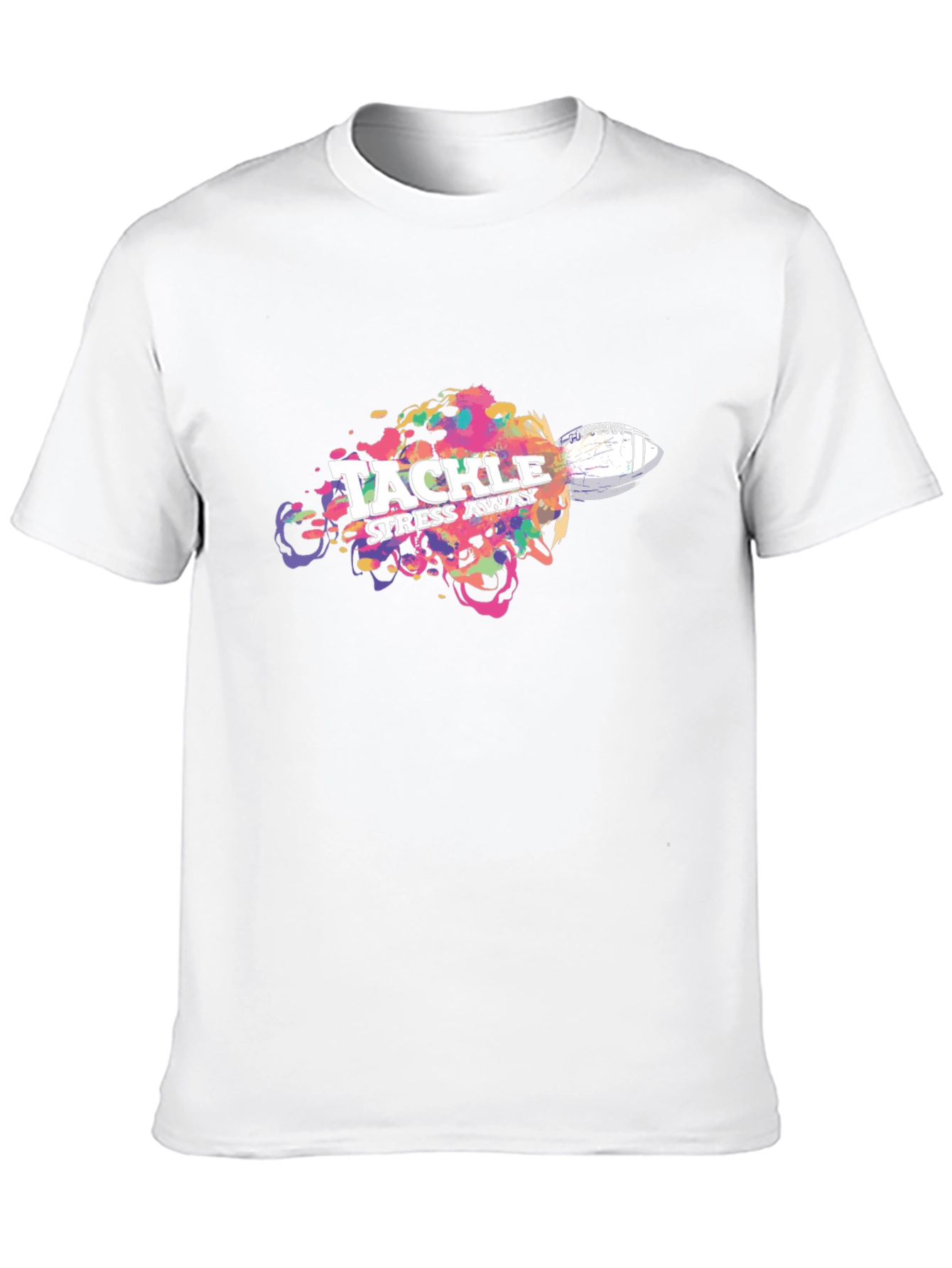 Tackle Stress Away T-Shirt - Football Design