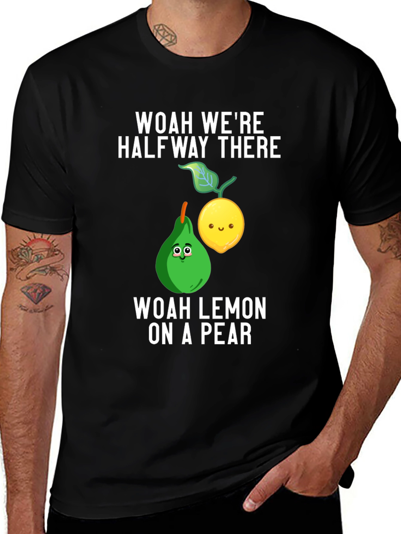 Funny Woah Lemon on a Pear Graphic Tee