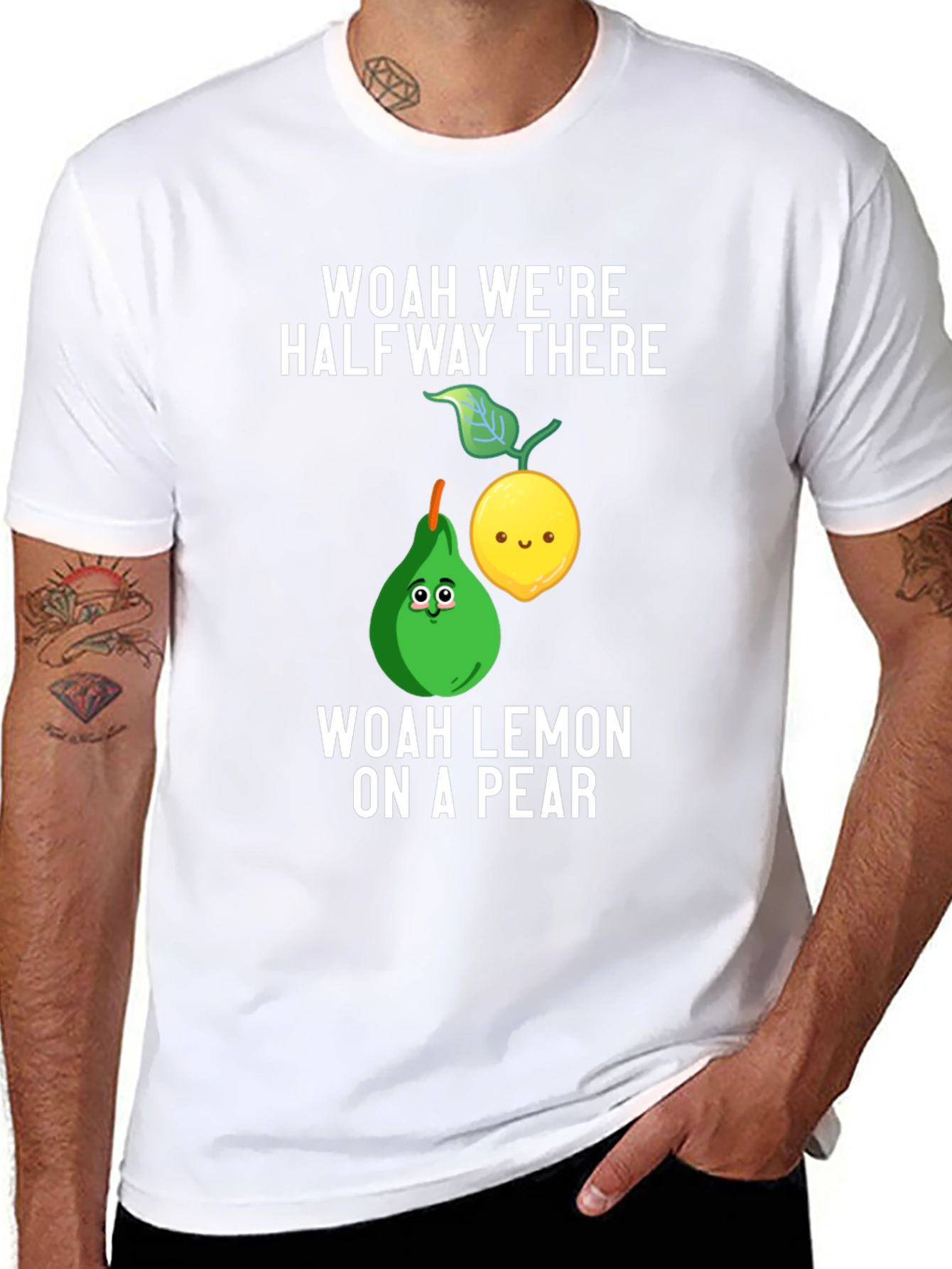 Funny Woah Lemon on a Pear Graphic Tee