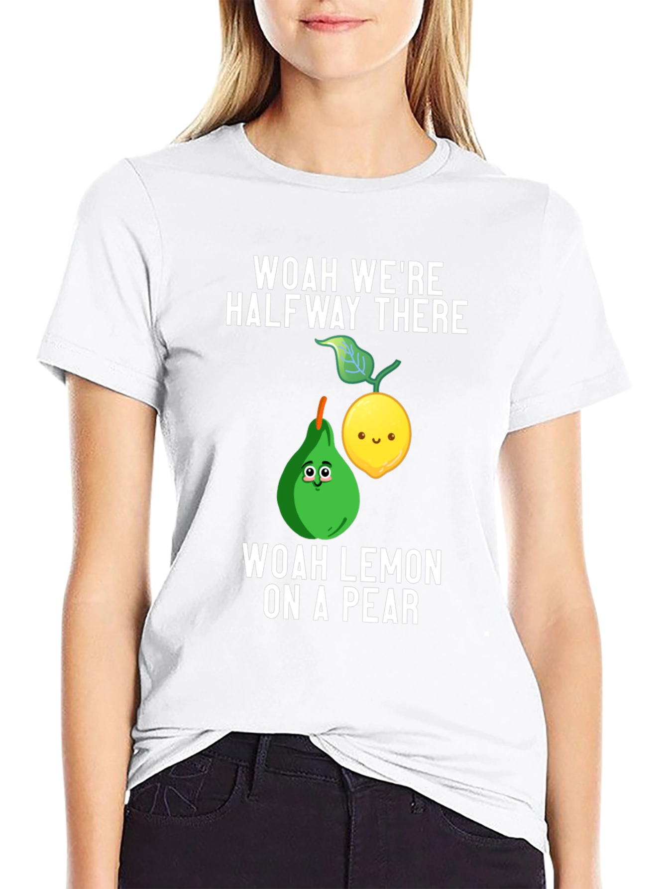 Funny Woah Lemon on a Pear Graphic Tee