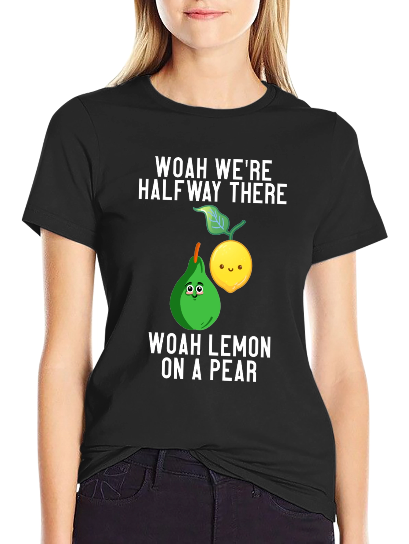 Funny Woah Lemon on a Pear Graphic Tee