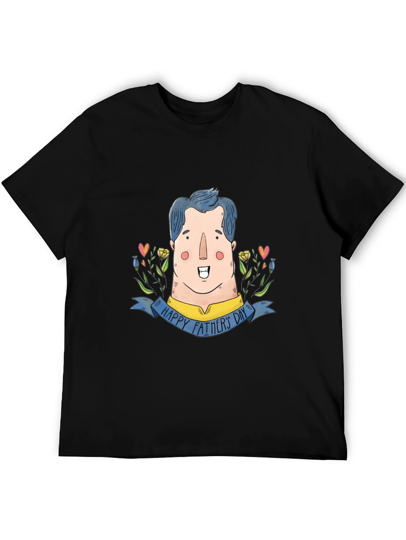 Happy Fathers Day Cartoon Dad Graphic Tee