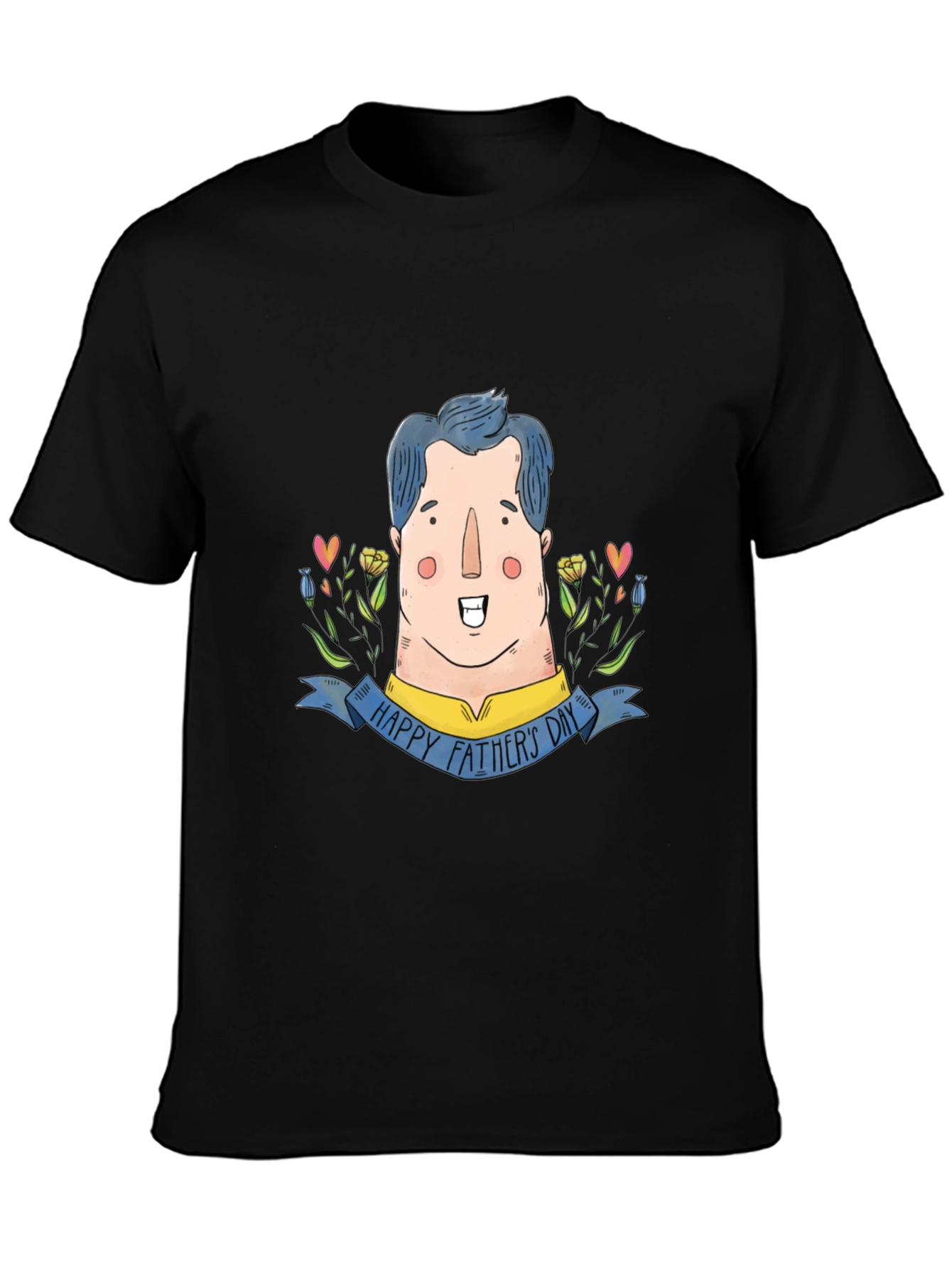 Happy Fathers Day Cartoon Dad Graphic Tee