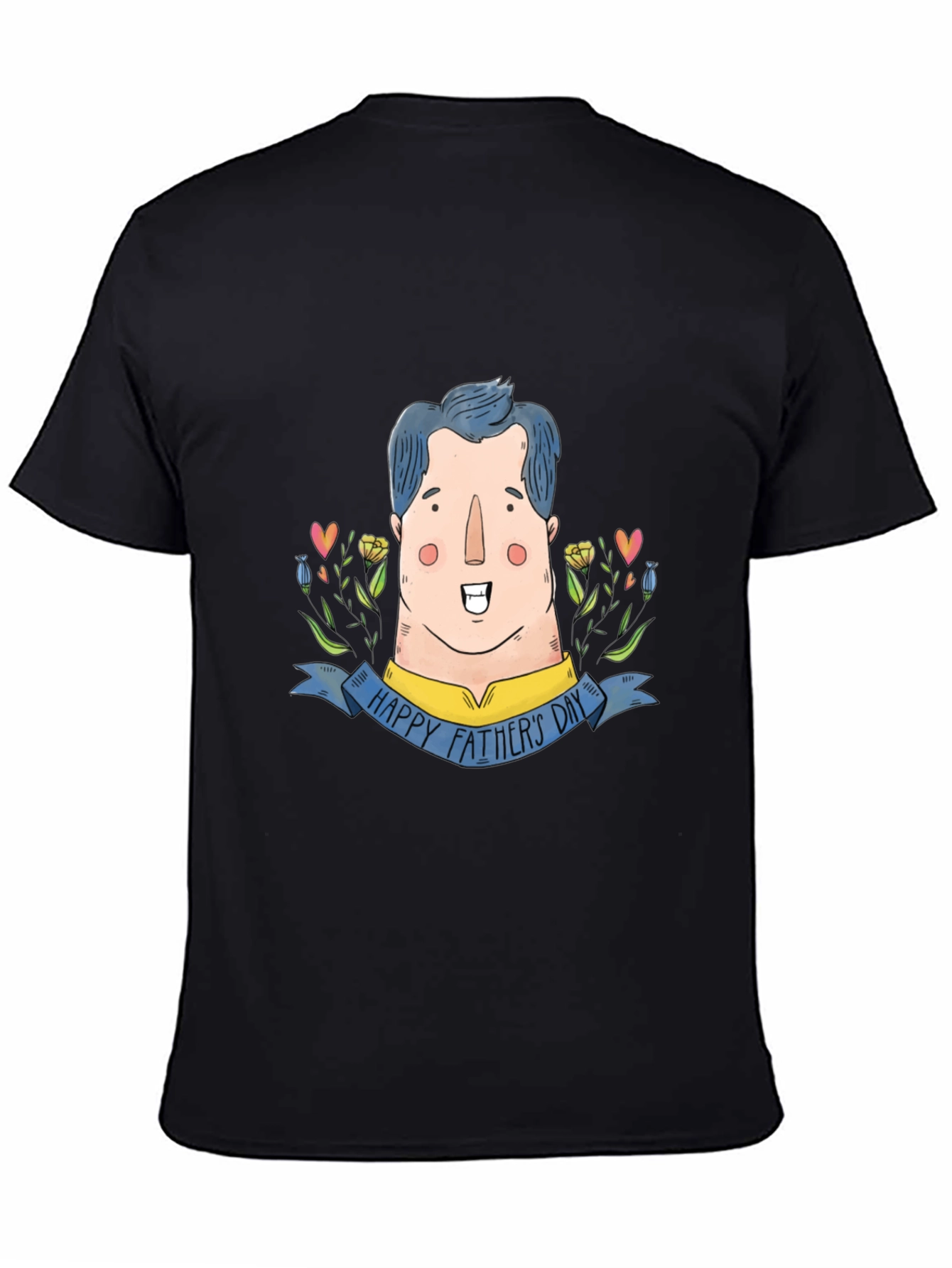 Happy Fathers Day Cartoon Dad Graphic Tee