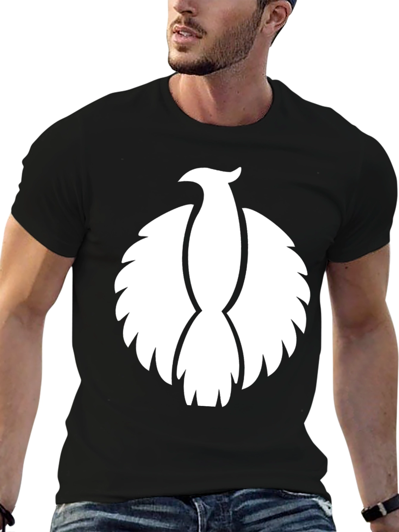 Phoenix Graphic Black T-Shirt - Iconic Design