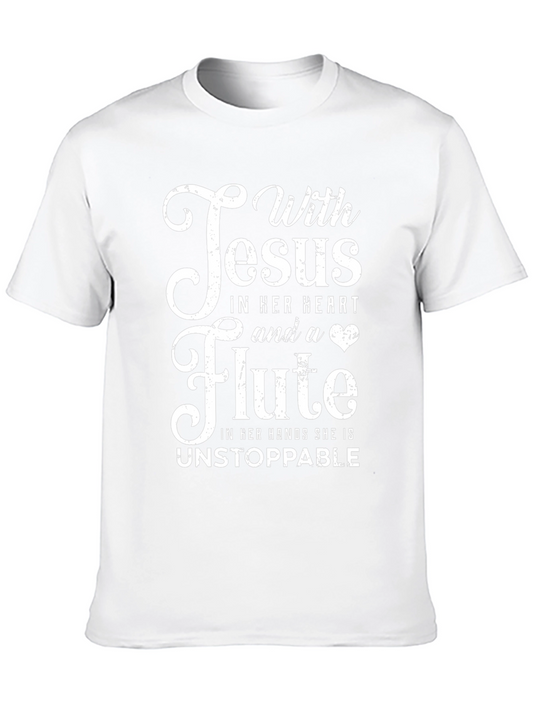 Jesus and Flute T-Shirt - Christian Musician Tee