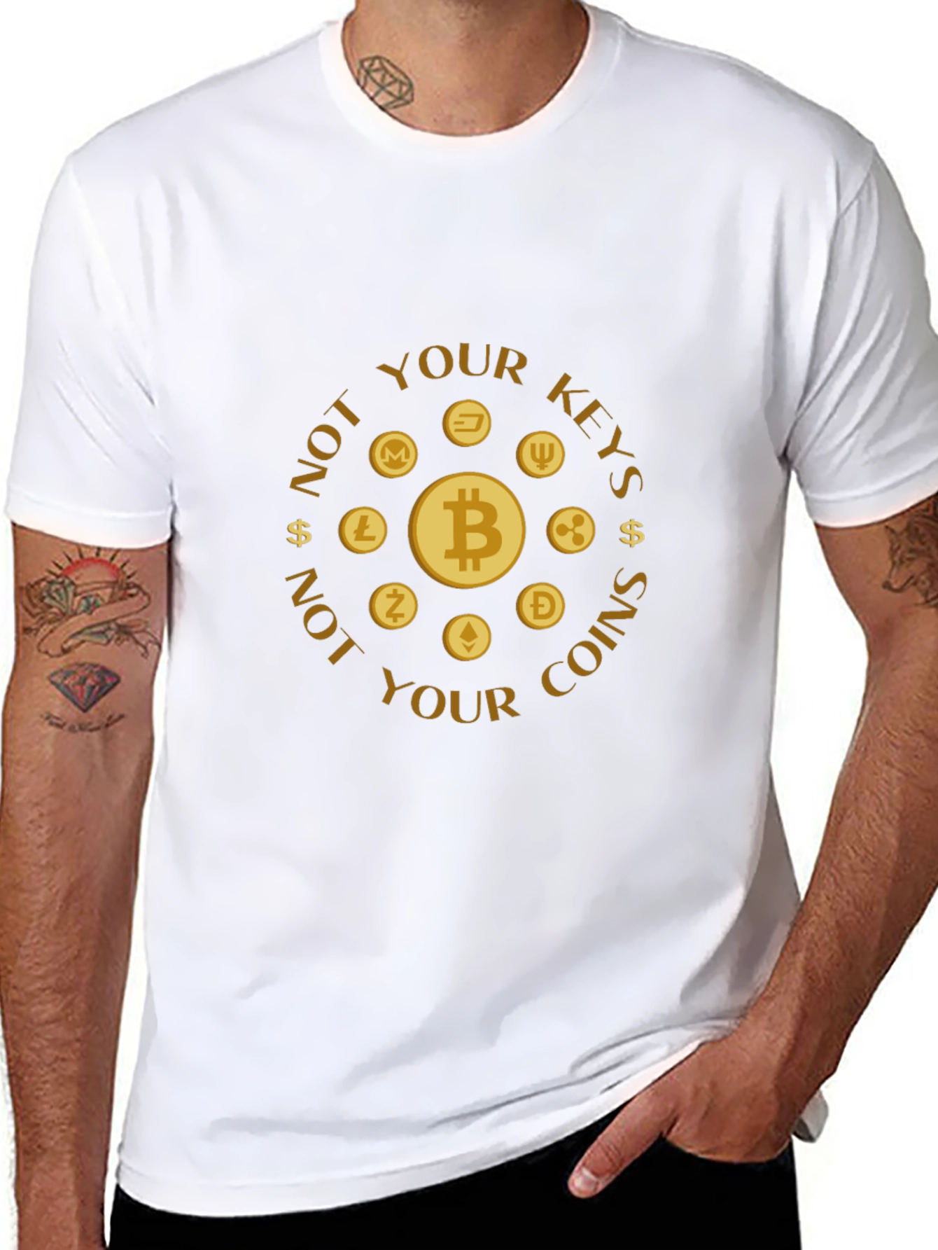 Crypto T-Shirt - Not Your Keys Not Your Coins