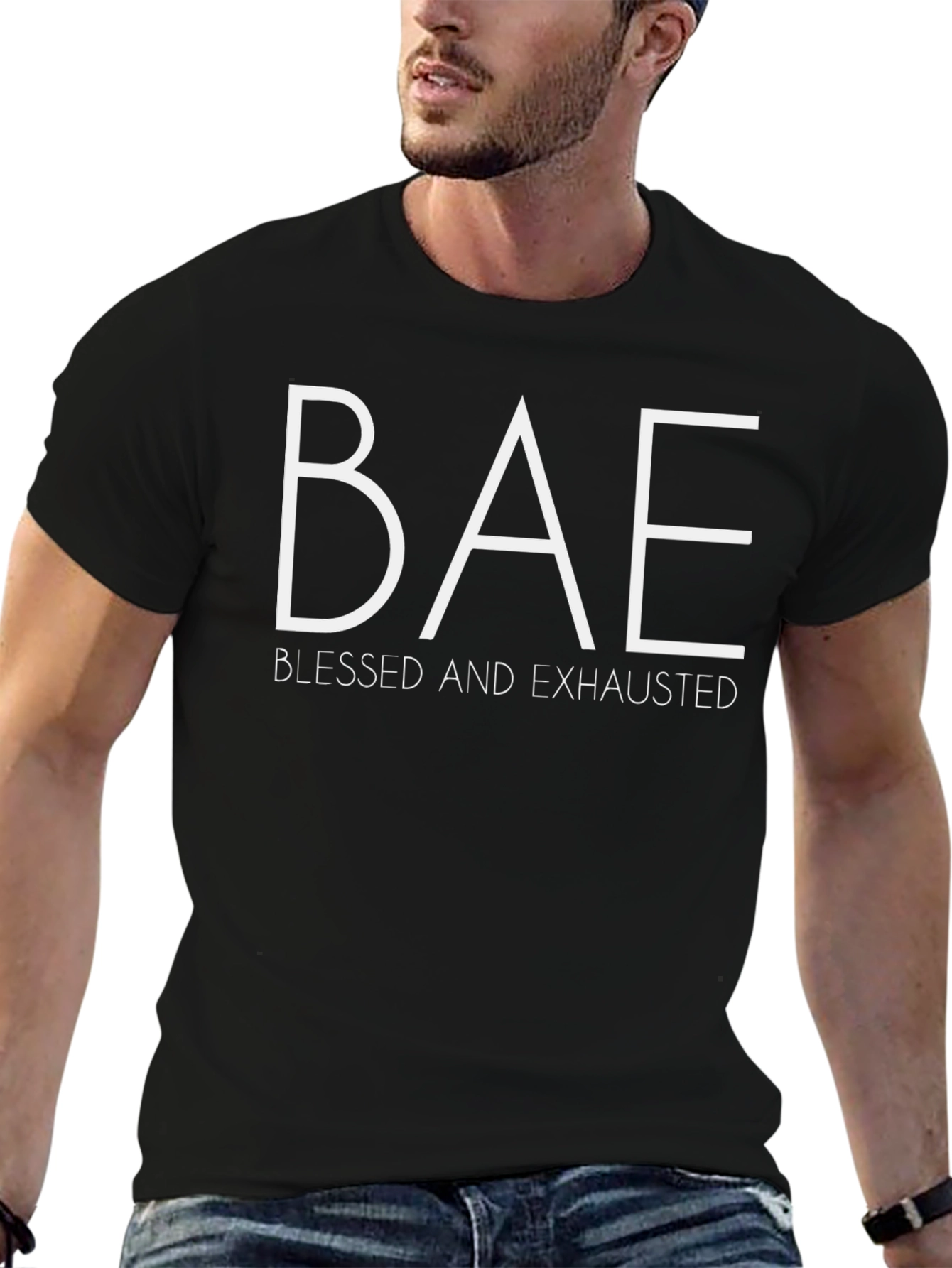 BAE Blessed & Exhausted Graphic Tee - Black