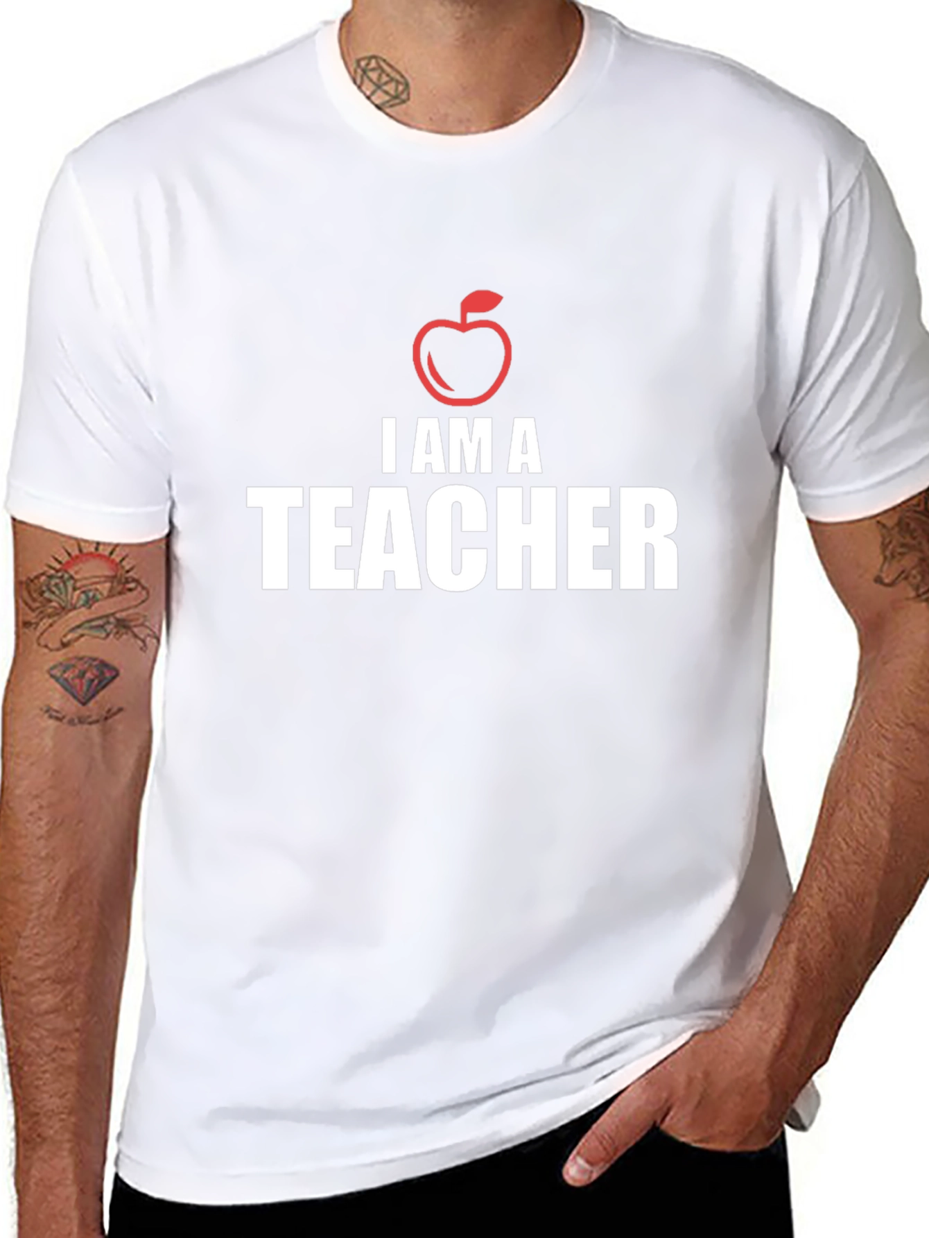 I Am A Teacher Apple Graphic T-Shirt