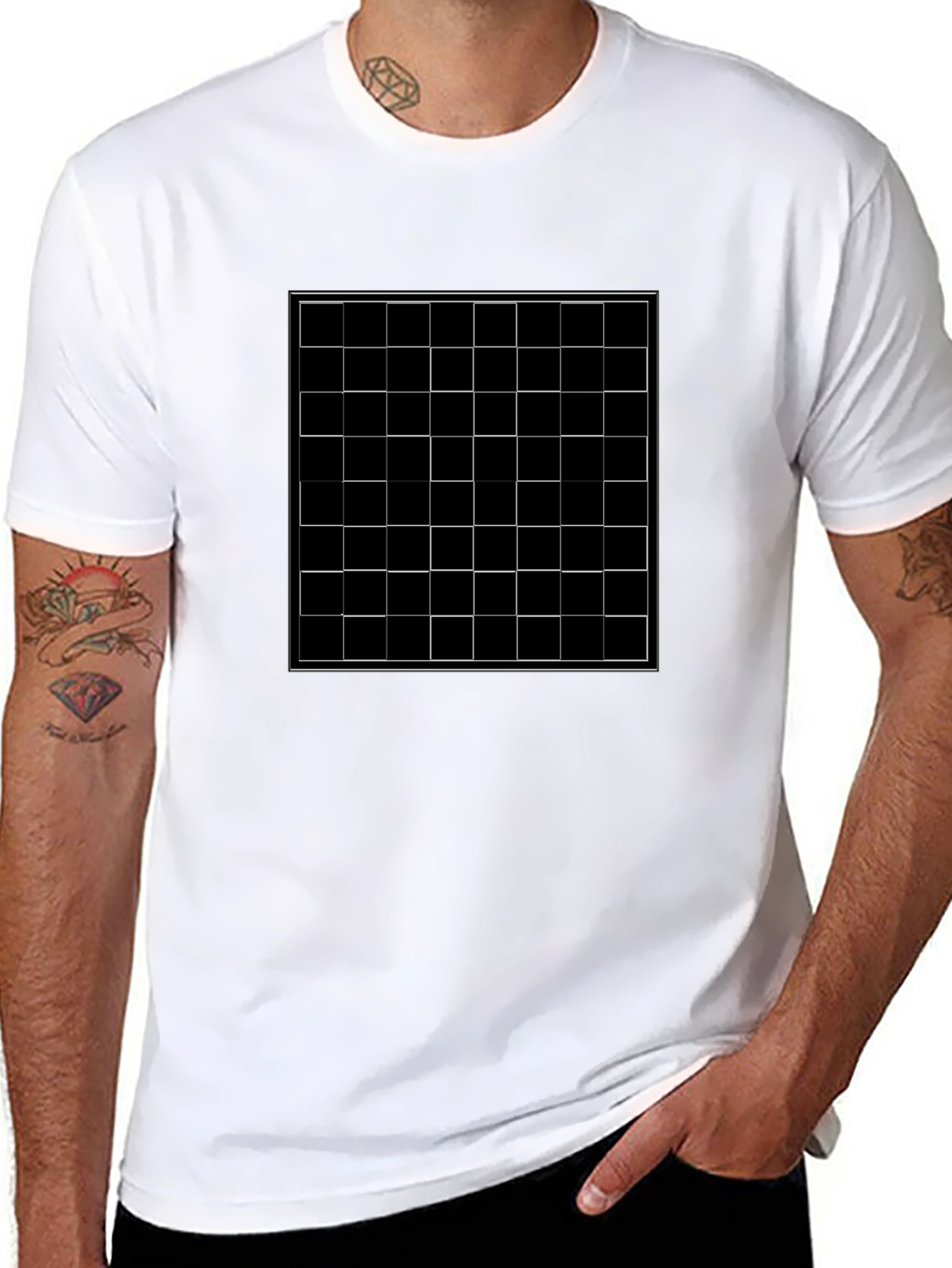Chessboard Graphic Tee - Stylish & Unique Design