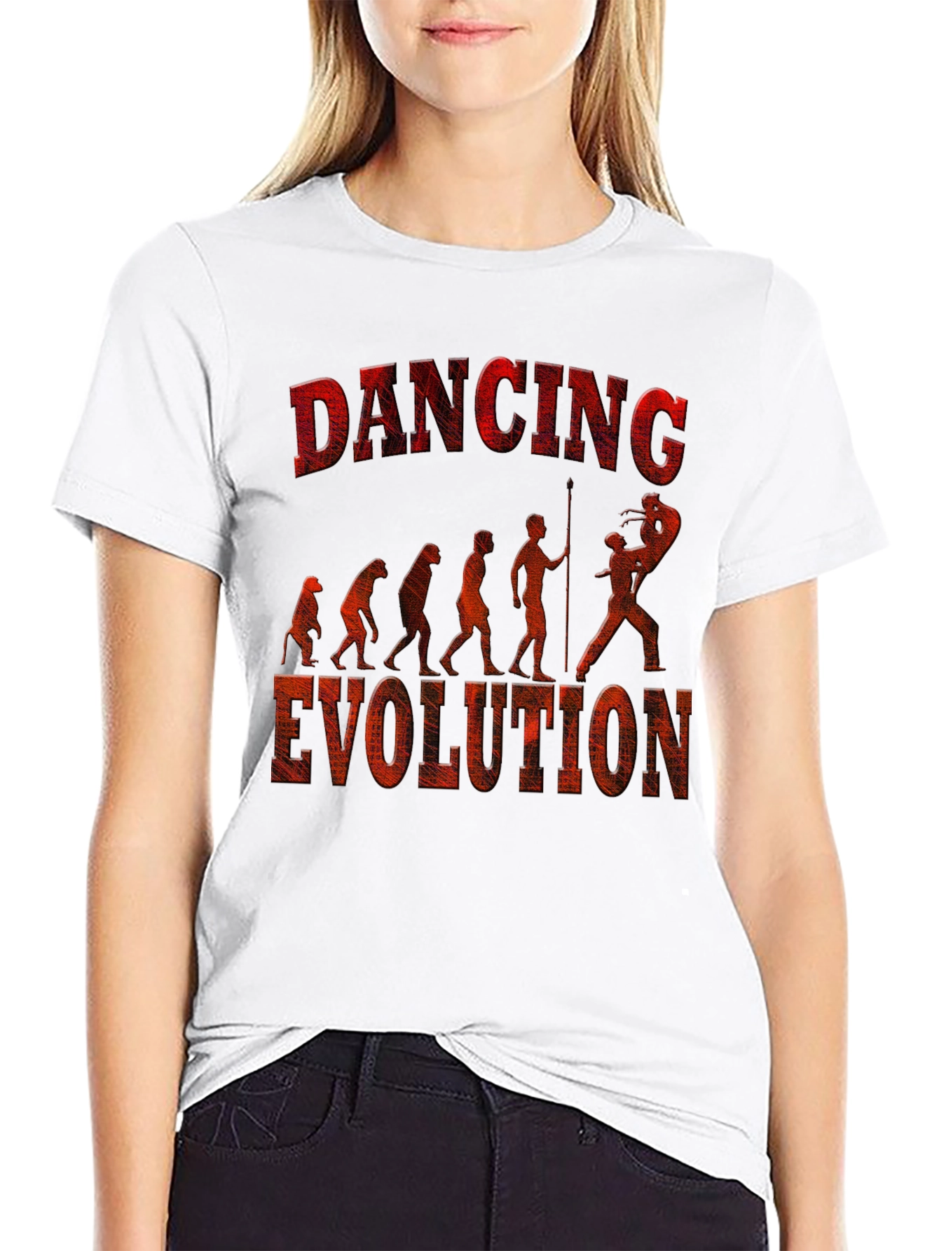 Dancing Evolution Graphic Print T-Shirt