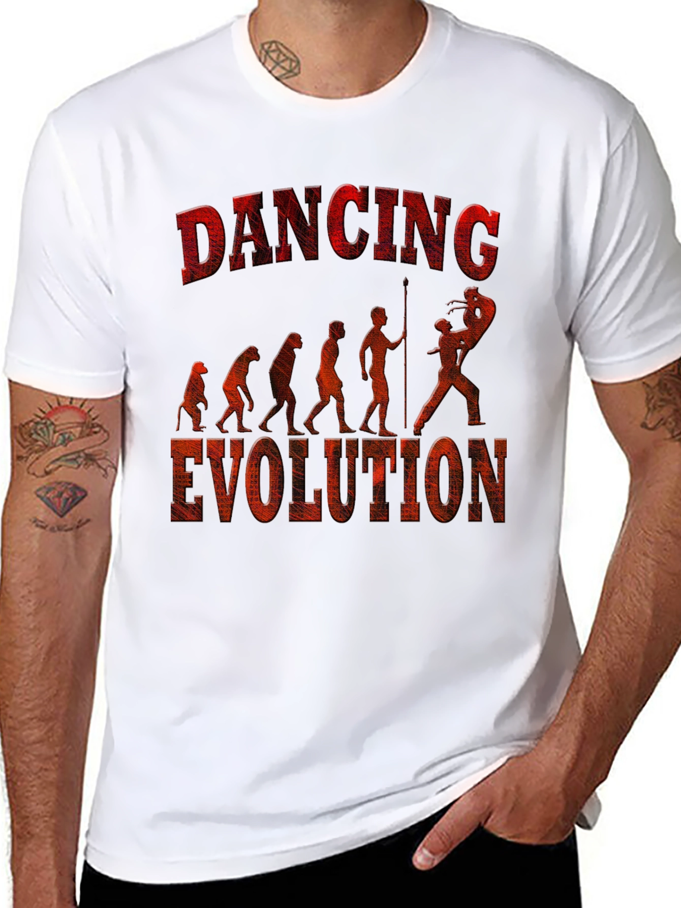 Dancing Evolution Graphic Print T-Shirt