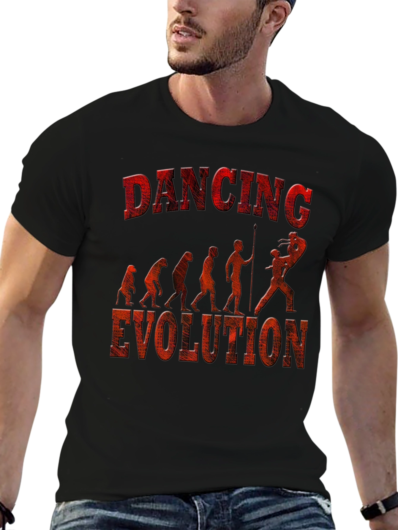 Dancing Evolution Graphic Print T-Shirt