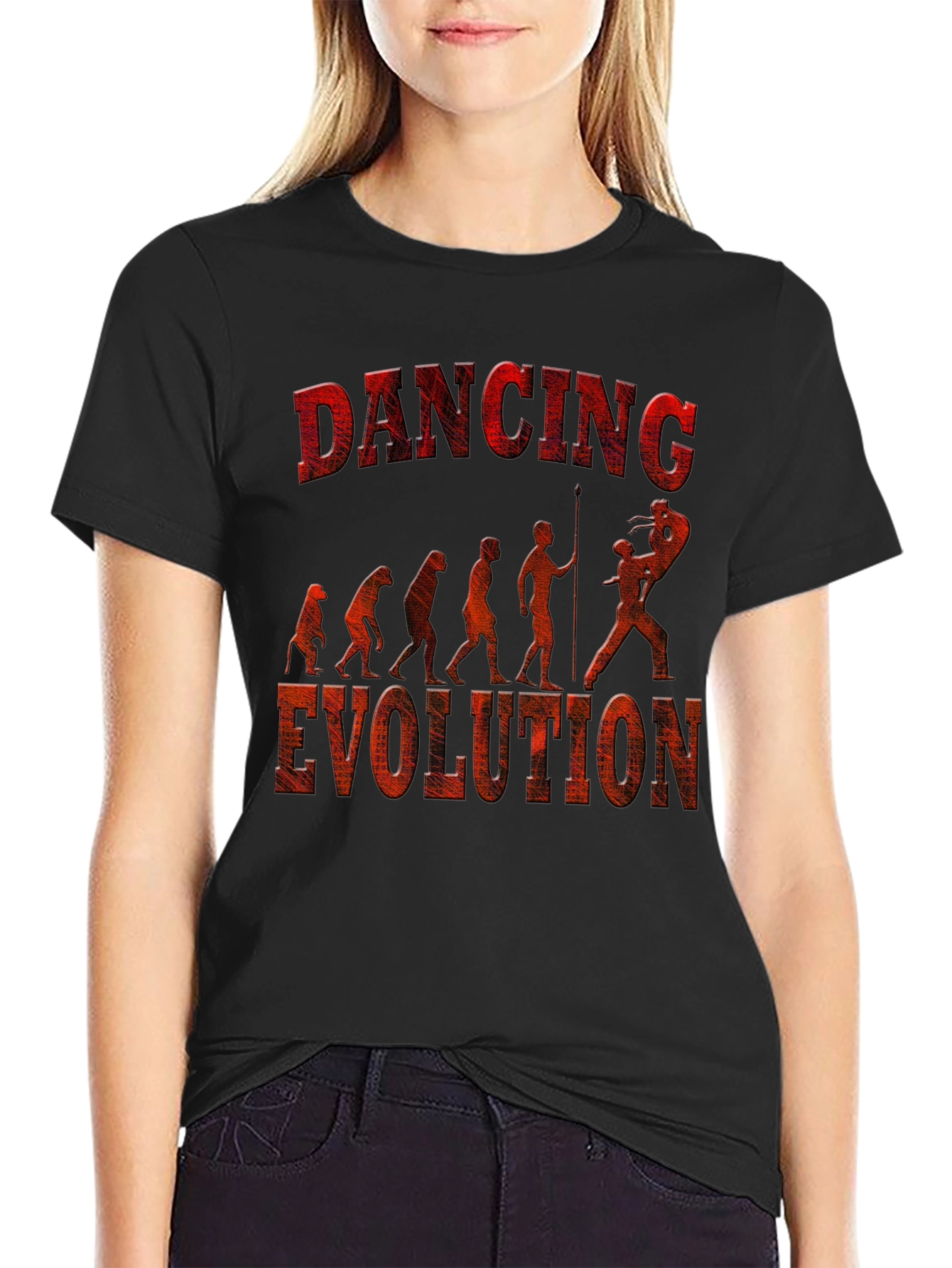 Dancing Evolution Graphic Print T-Shirt