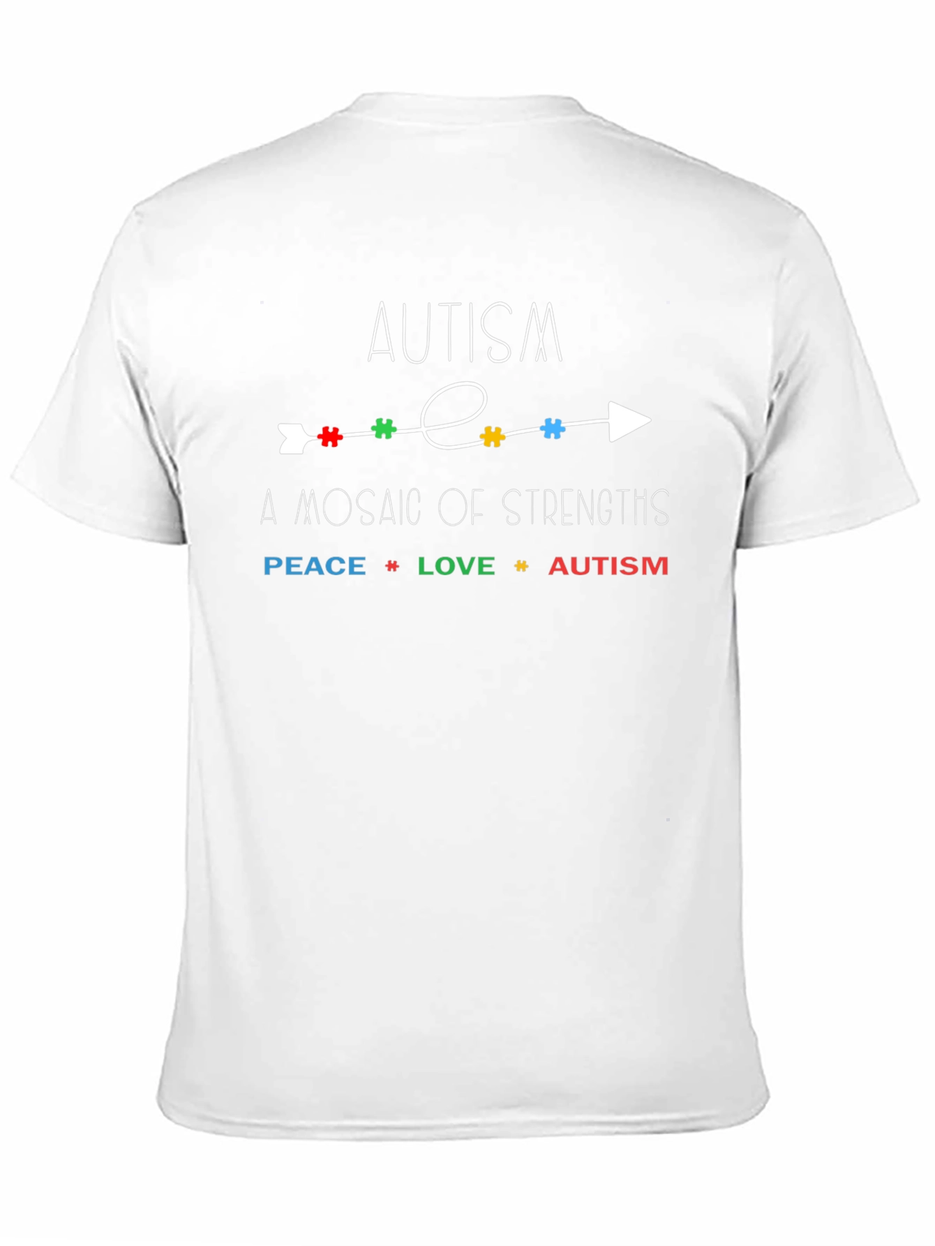 Autism Awareness T-Shirt - Peace Love and Acceptance
