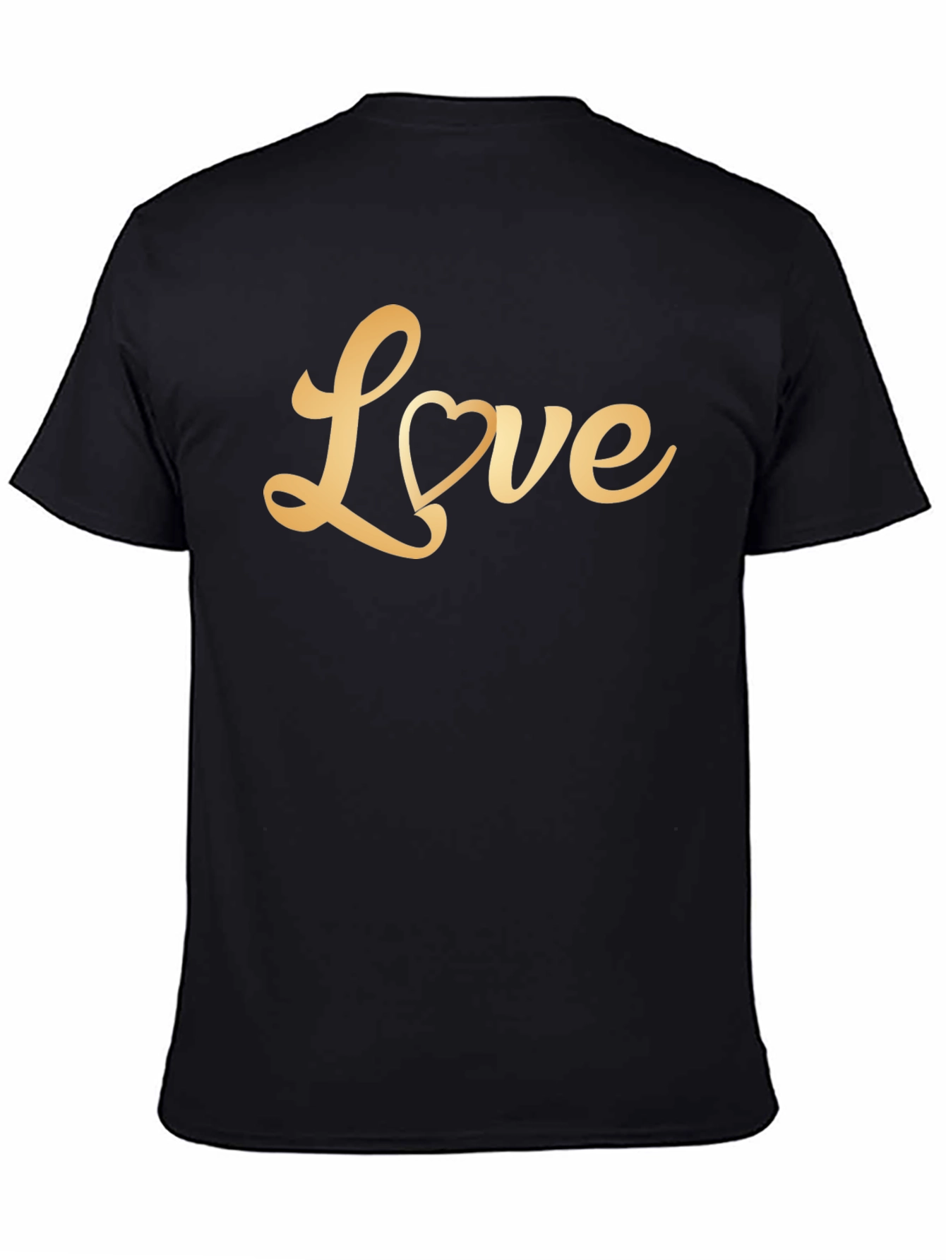 Love Heart Graphic Tee - Stylish Black T-Shirt