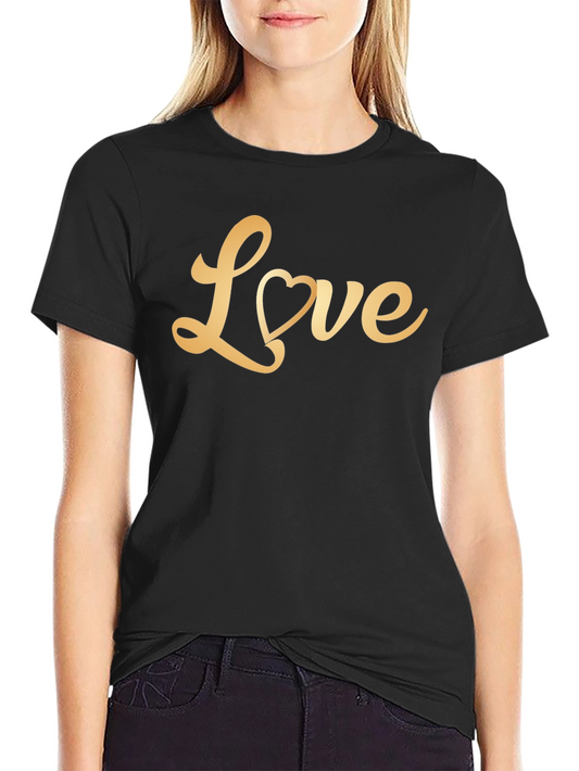 Love Heart Graphic Tee - Stylish Black T-Shirt