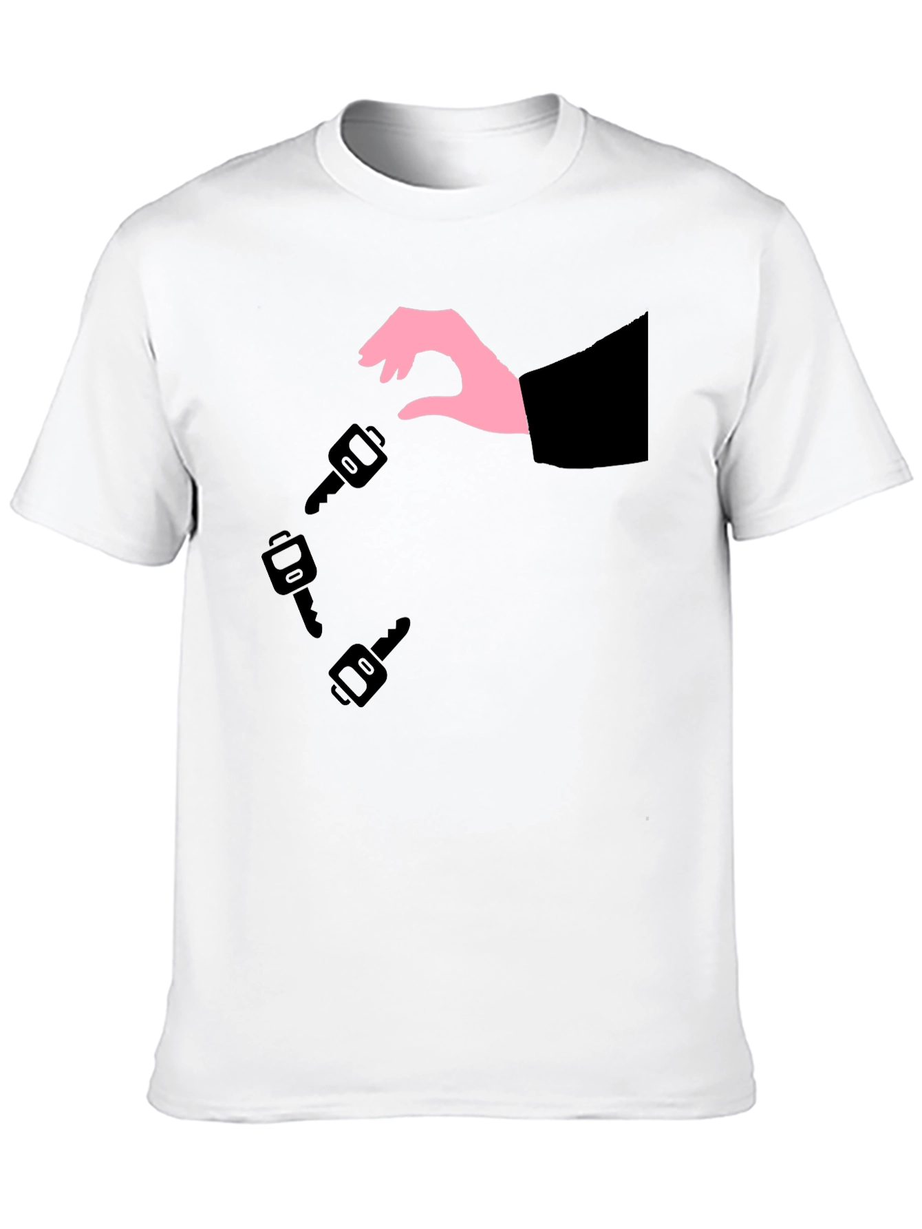 Key Dropping Black T-Shirt - Stylish Graphic Tee