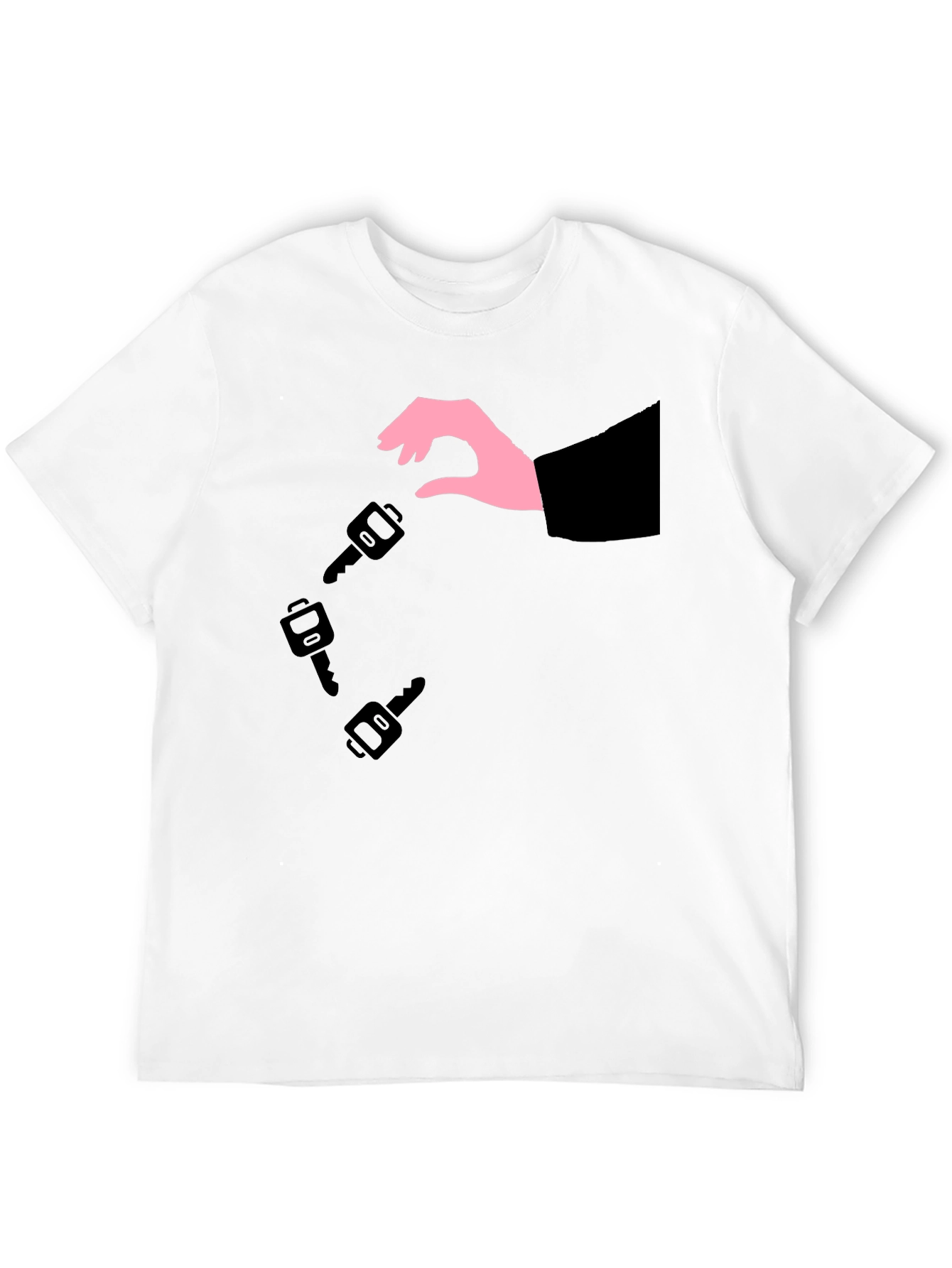 Key Dropping Black T-Shirt - Stylish Graphic Tee