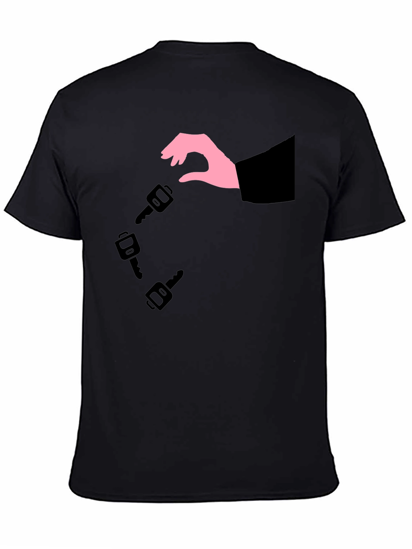 Key Dropping Black T-Shirt - Stylish Graphic Tee
