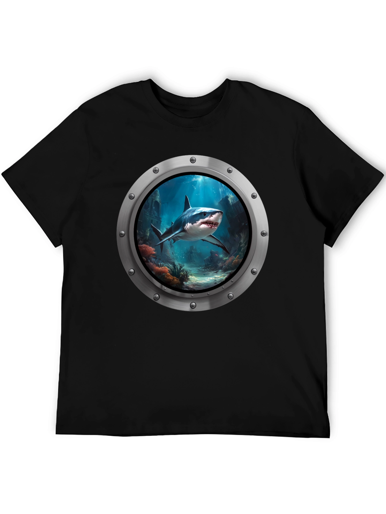 Shark Porthole T-Shirt - Undersea Adventure Tee