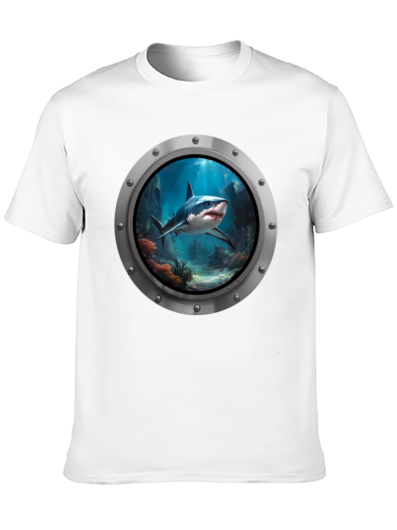Shark Porthole T-Shirt - Undersea Adventure Tee