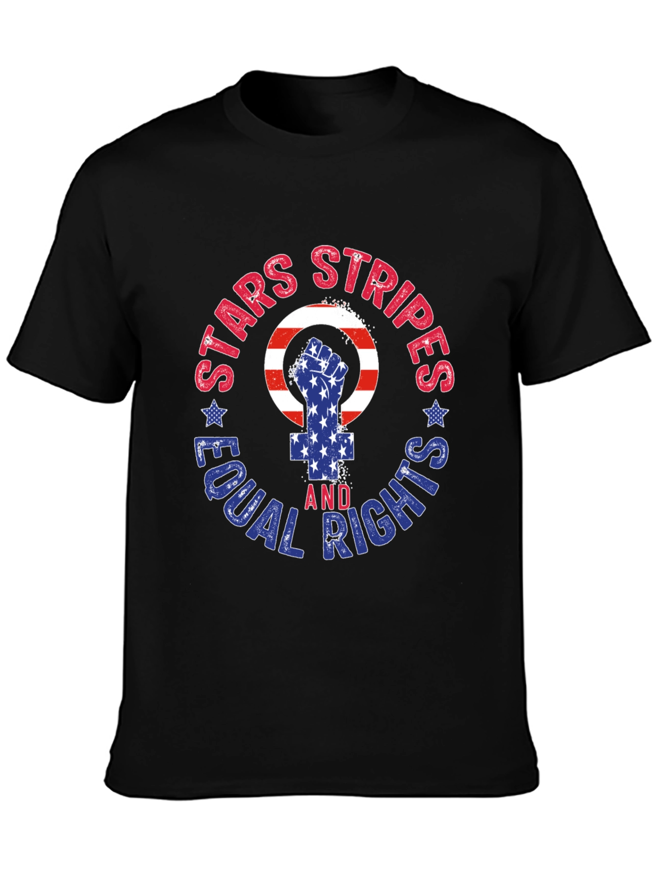 Stars Stripes Equal Rights Graphic T-Shirt