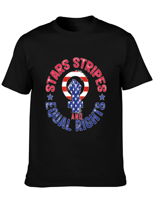 Stars Stripes Equal Rights Graphic T-Shirt