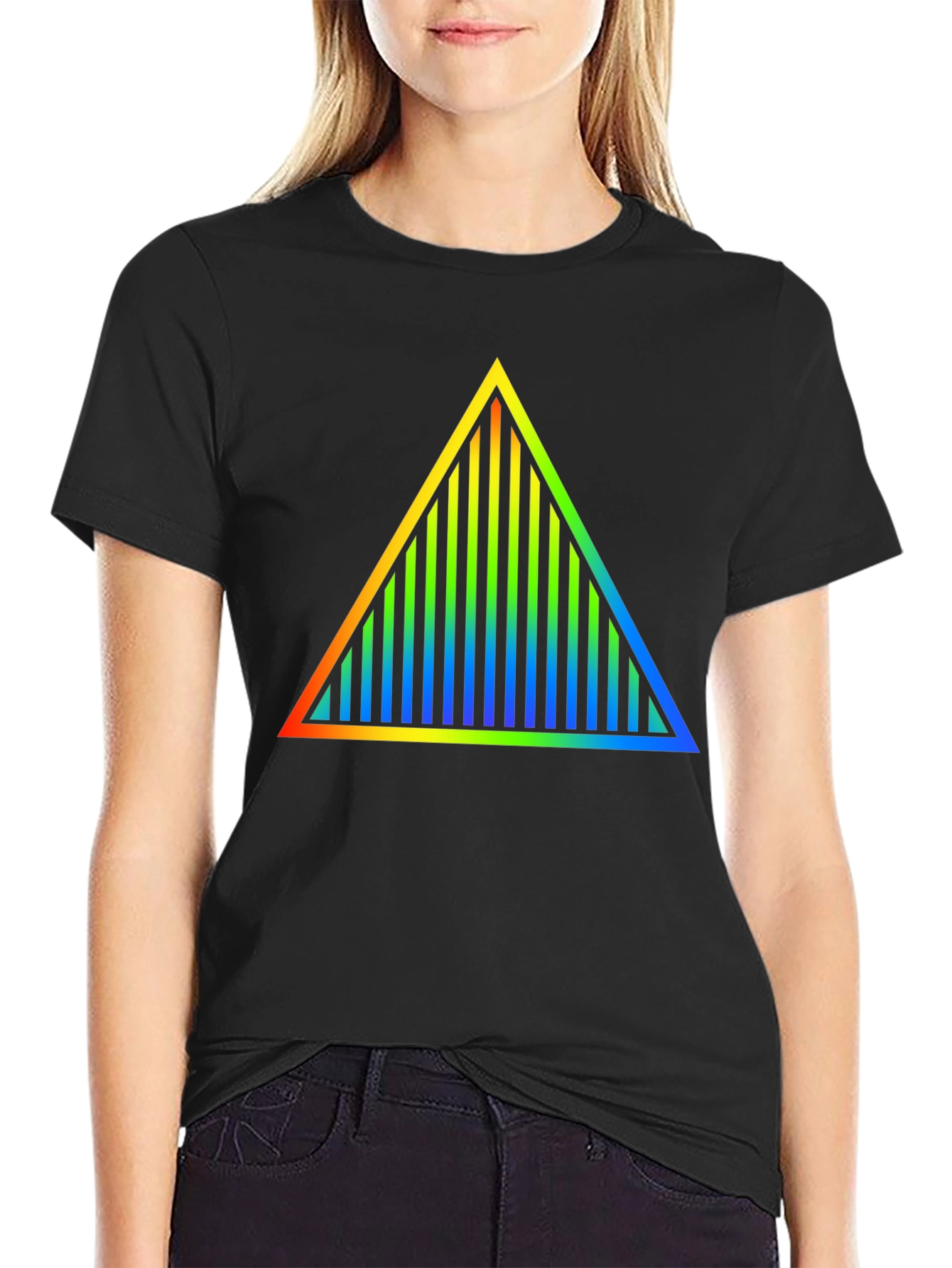Prism Triangle Graphic Black T-Shirt