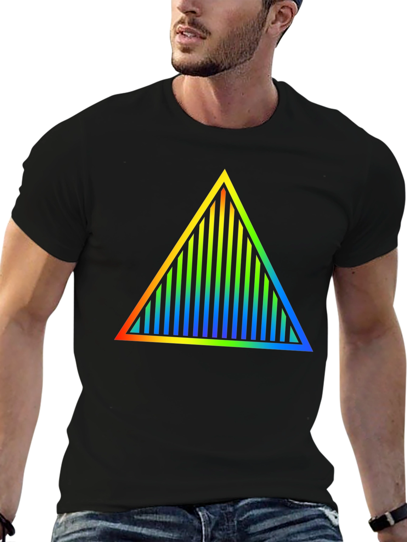 Prism Triangle Graphic Black T-Shirt