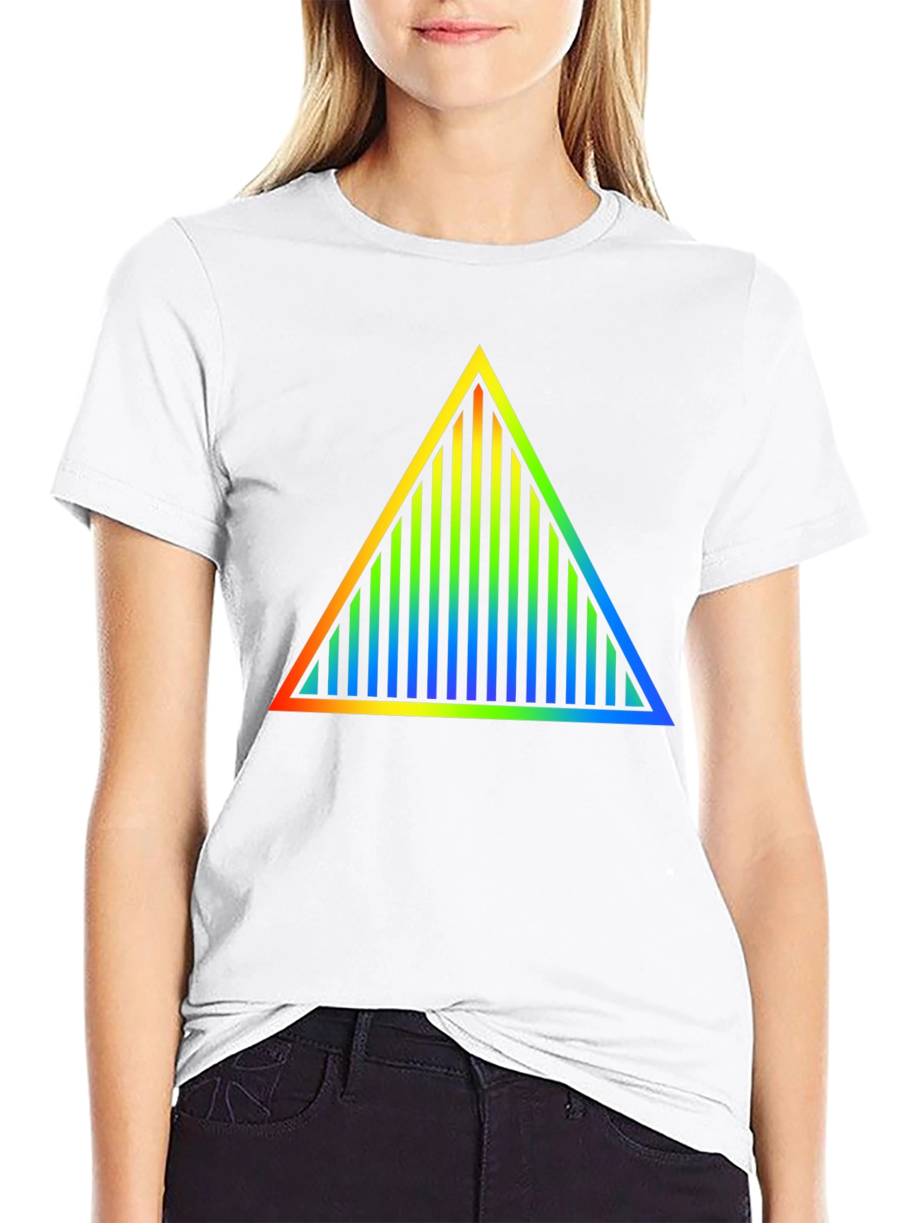 Prism Triangle Graphic Black T-Shirt