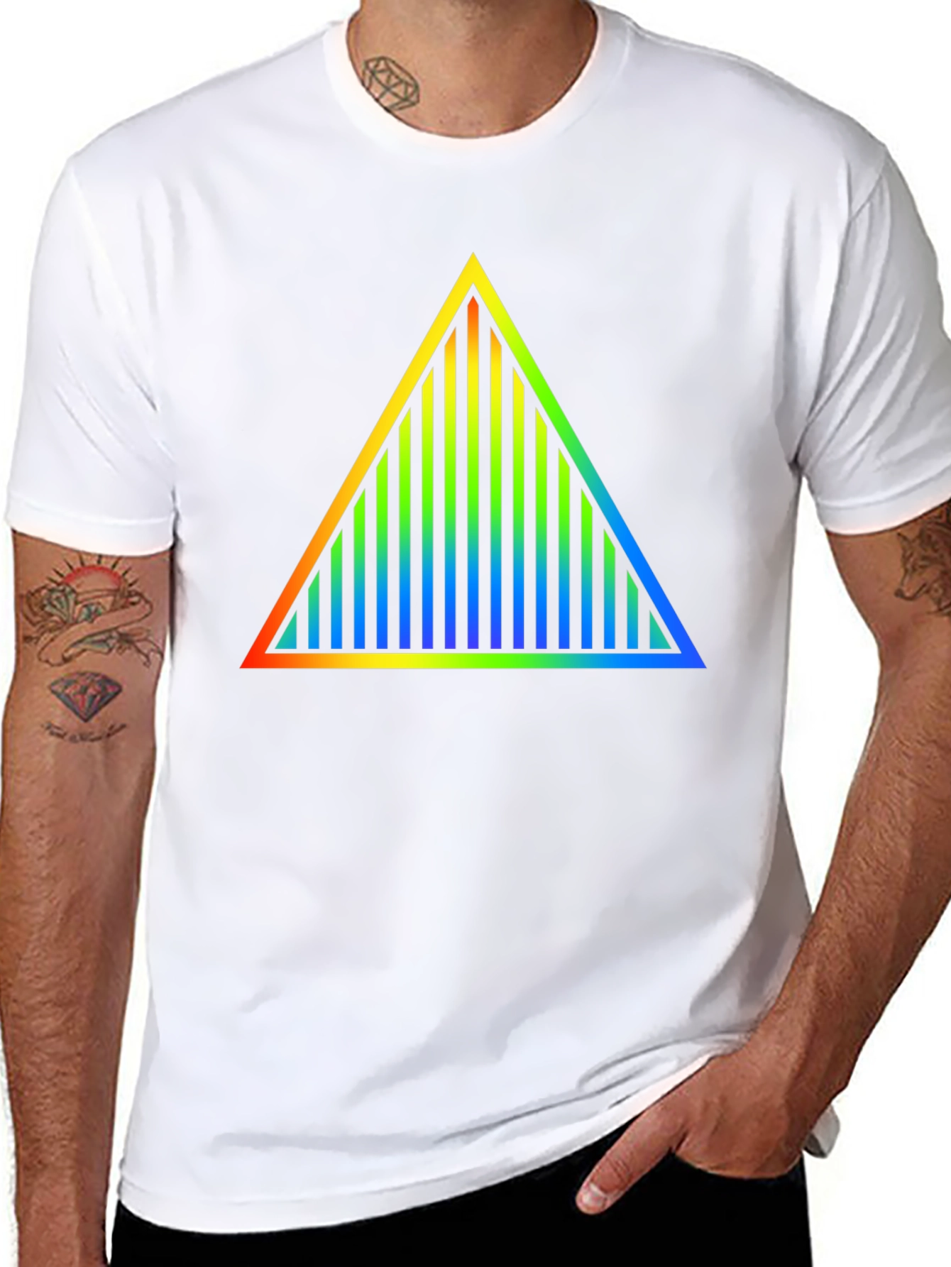 Prism Triangle Graphic Black T-Shirt
