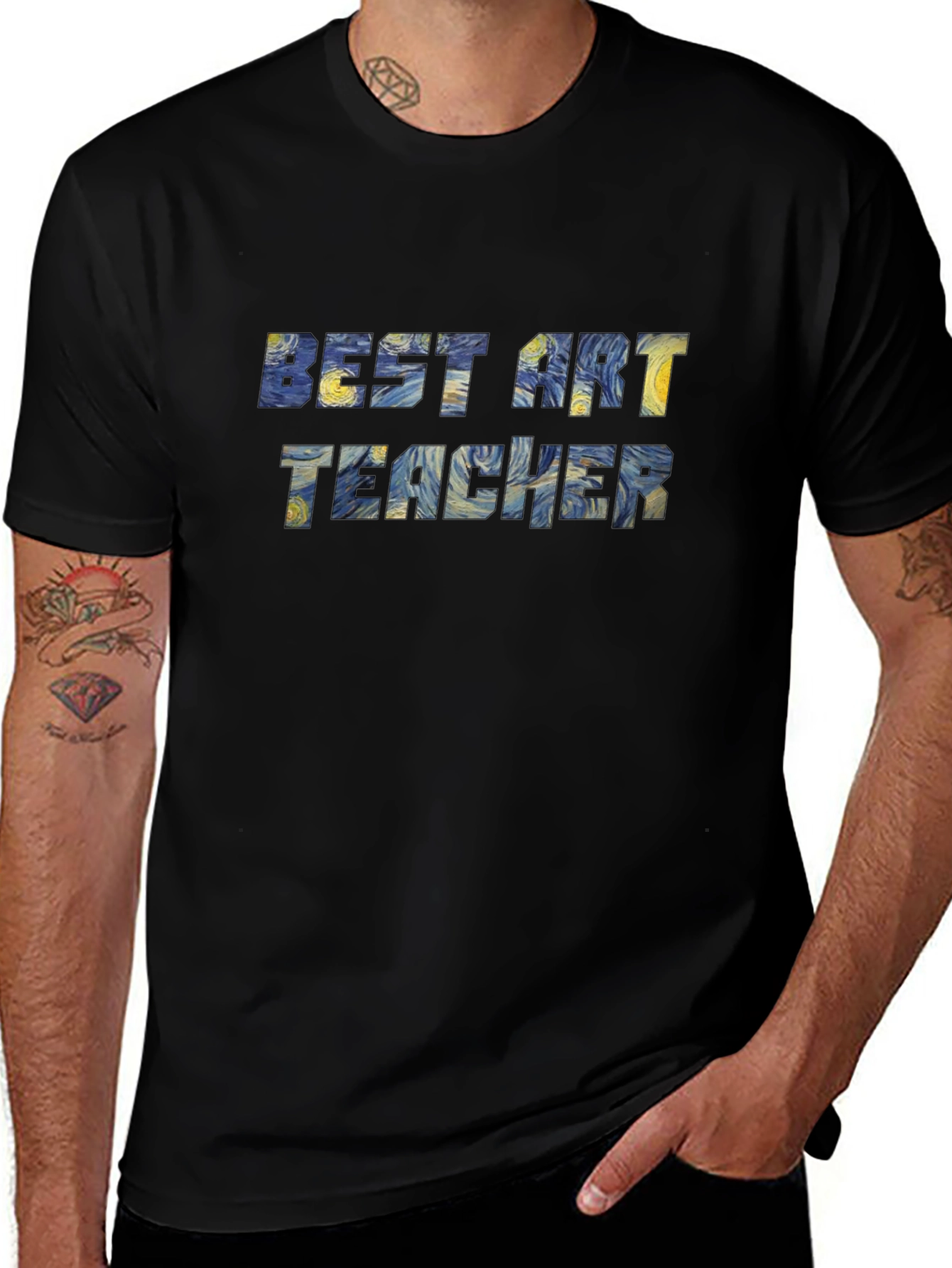 Best Art Teacher Starry Night Graphic Tee