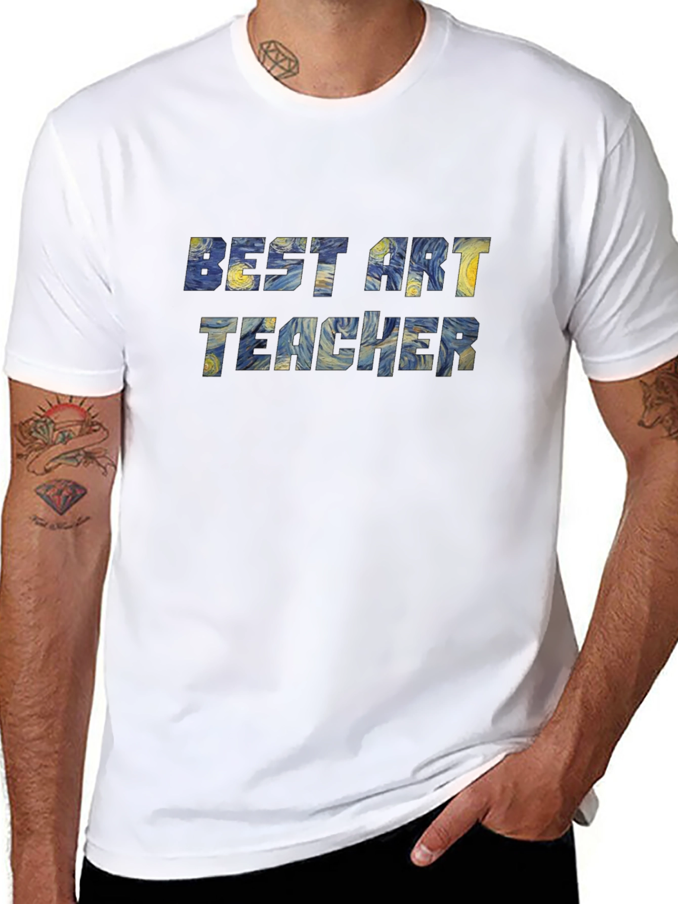 Best Art Teacher Starry Night Graphic Tee