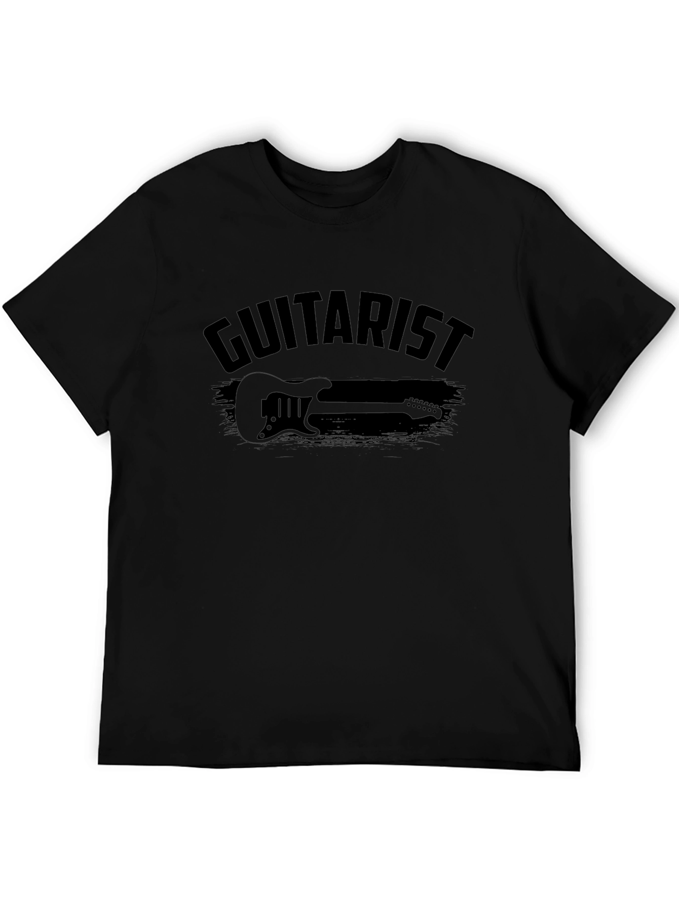 Guitarist Black Graphic Tee - Music Lover T-Shirt