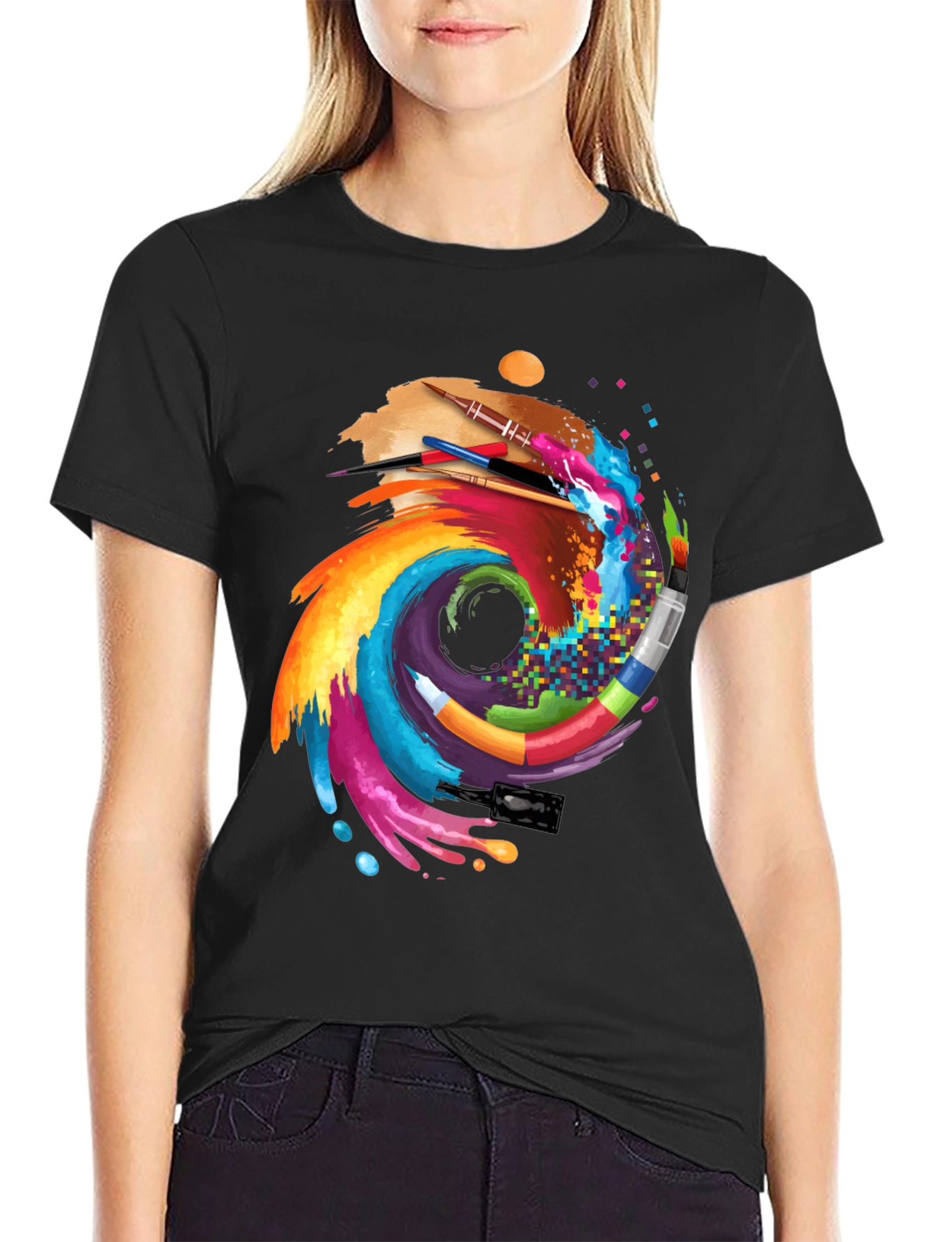 Artistic Brushstroke Graphic Tee