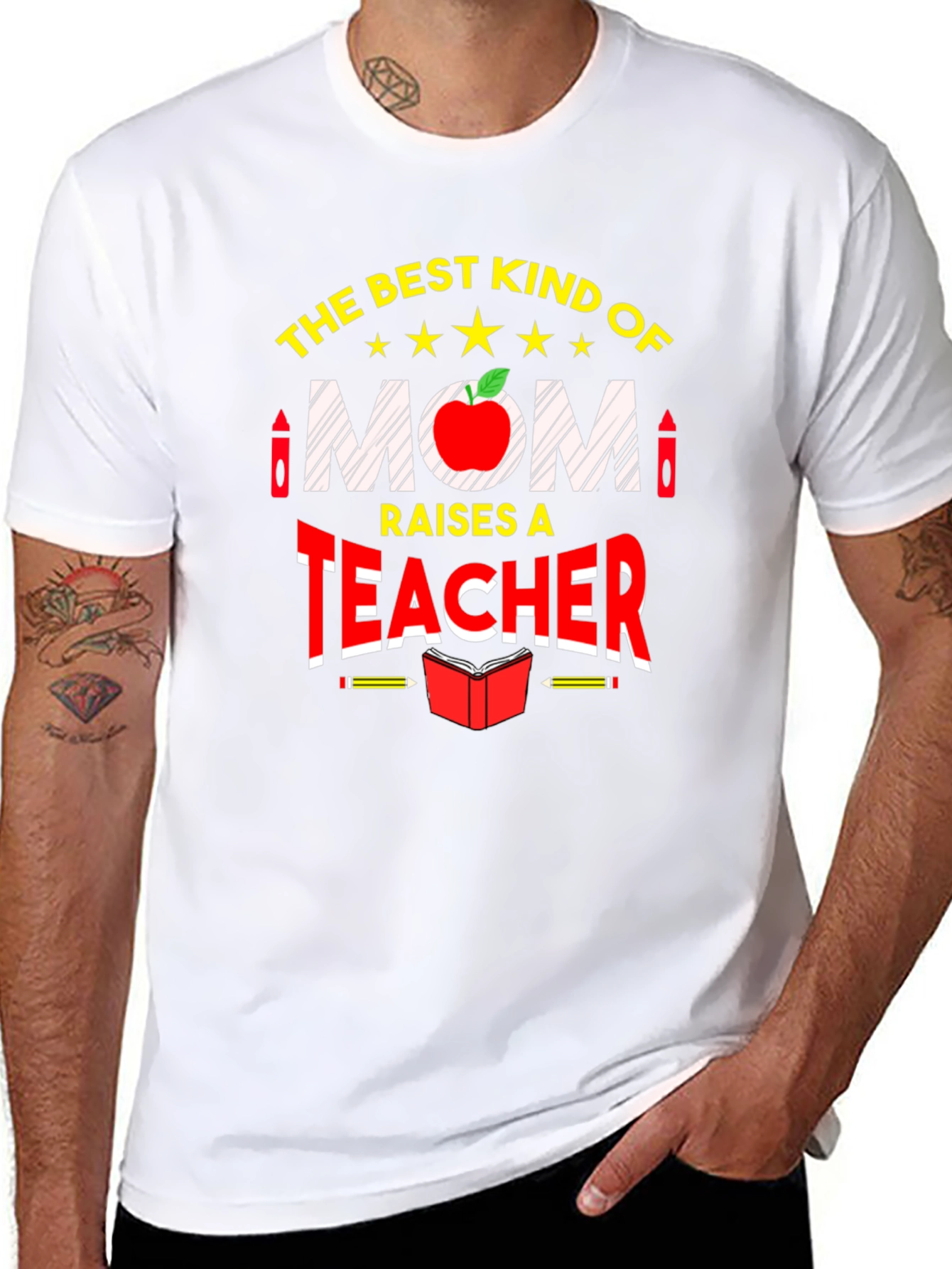 Best Mom Raises a Teacher Graphic Tee